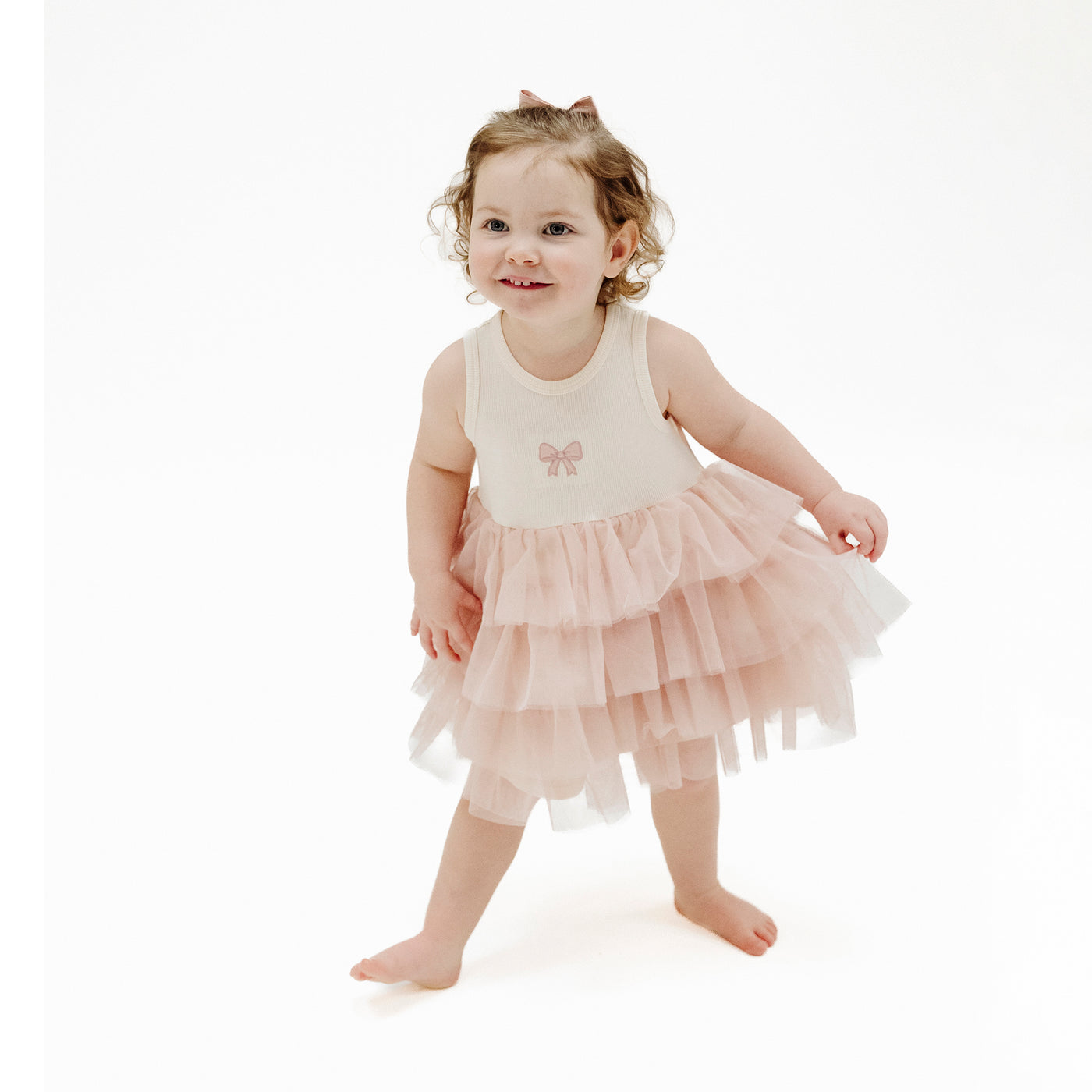 Layered Tulle Dress - Bows Tutu-Angel Dear