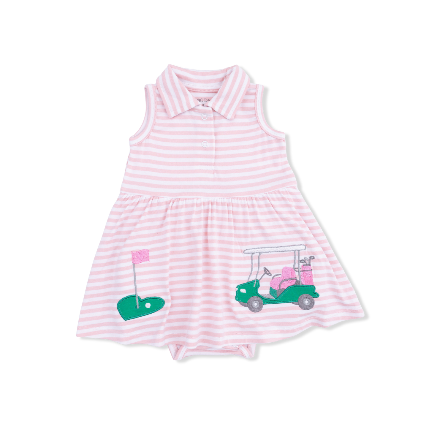 Striped Golf - Polo Tennis Dress-Angel Dear