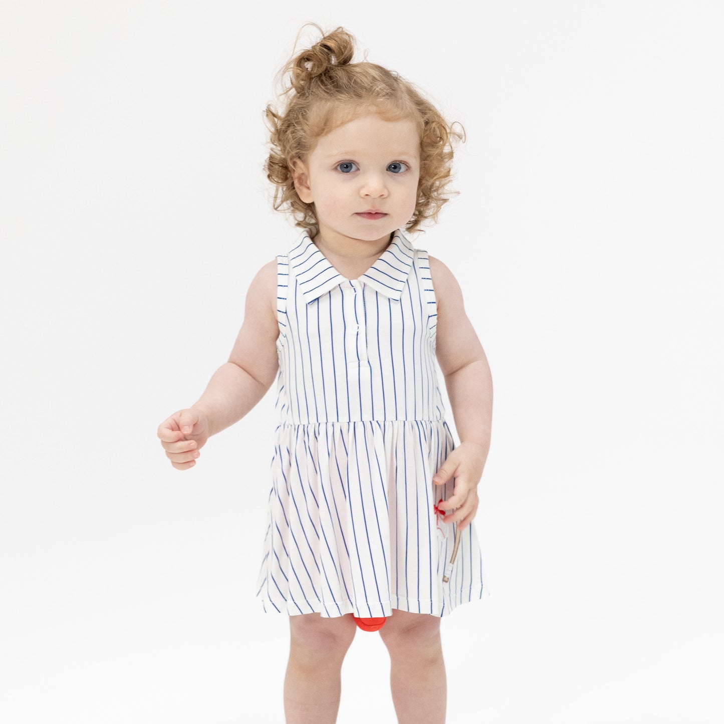 Baseball Stripe - Polo Tennis Dress-Angel Dear