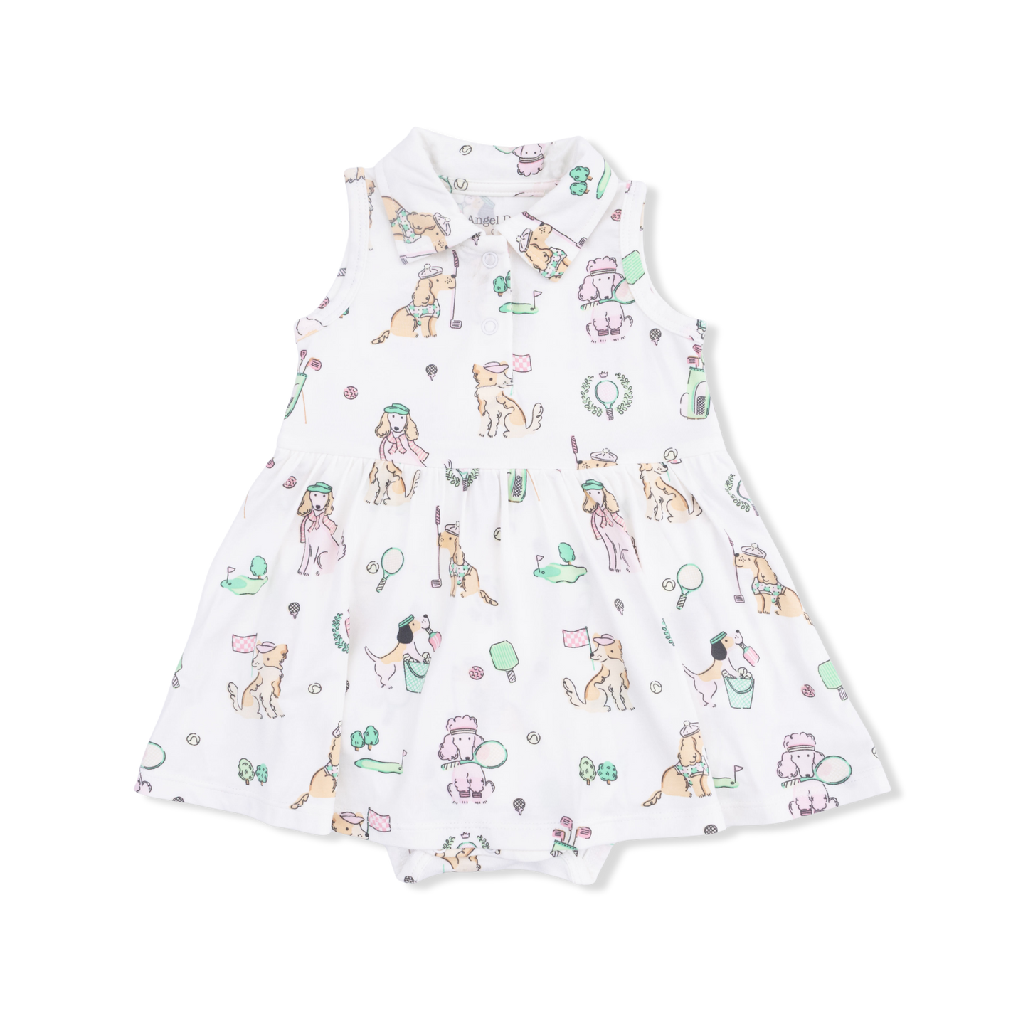 Country Club Dogs Pink - Polo Tennis Dress-Angel Dear
