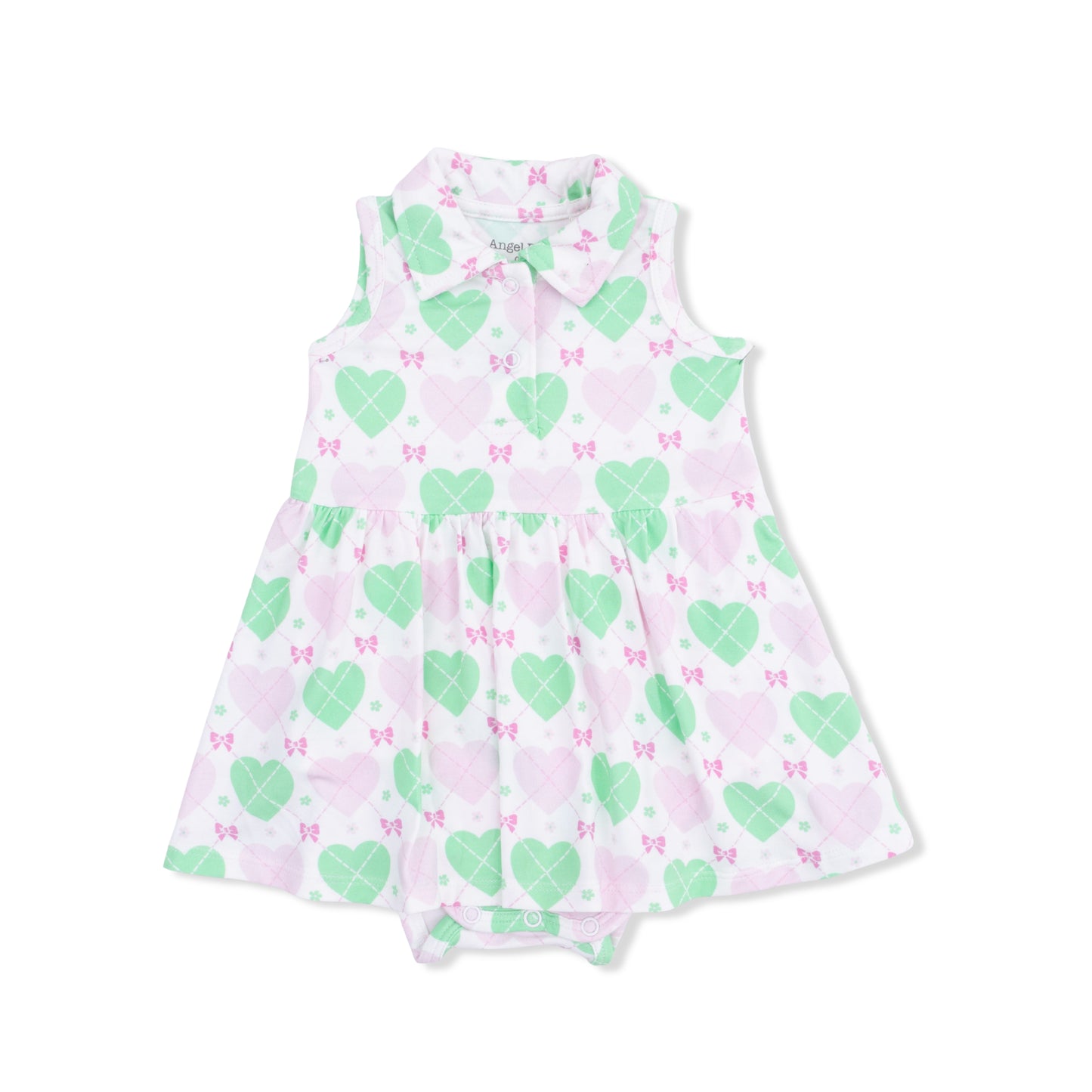 Heart Argyle - Polo Tennis Dress-Angel Dear