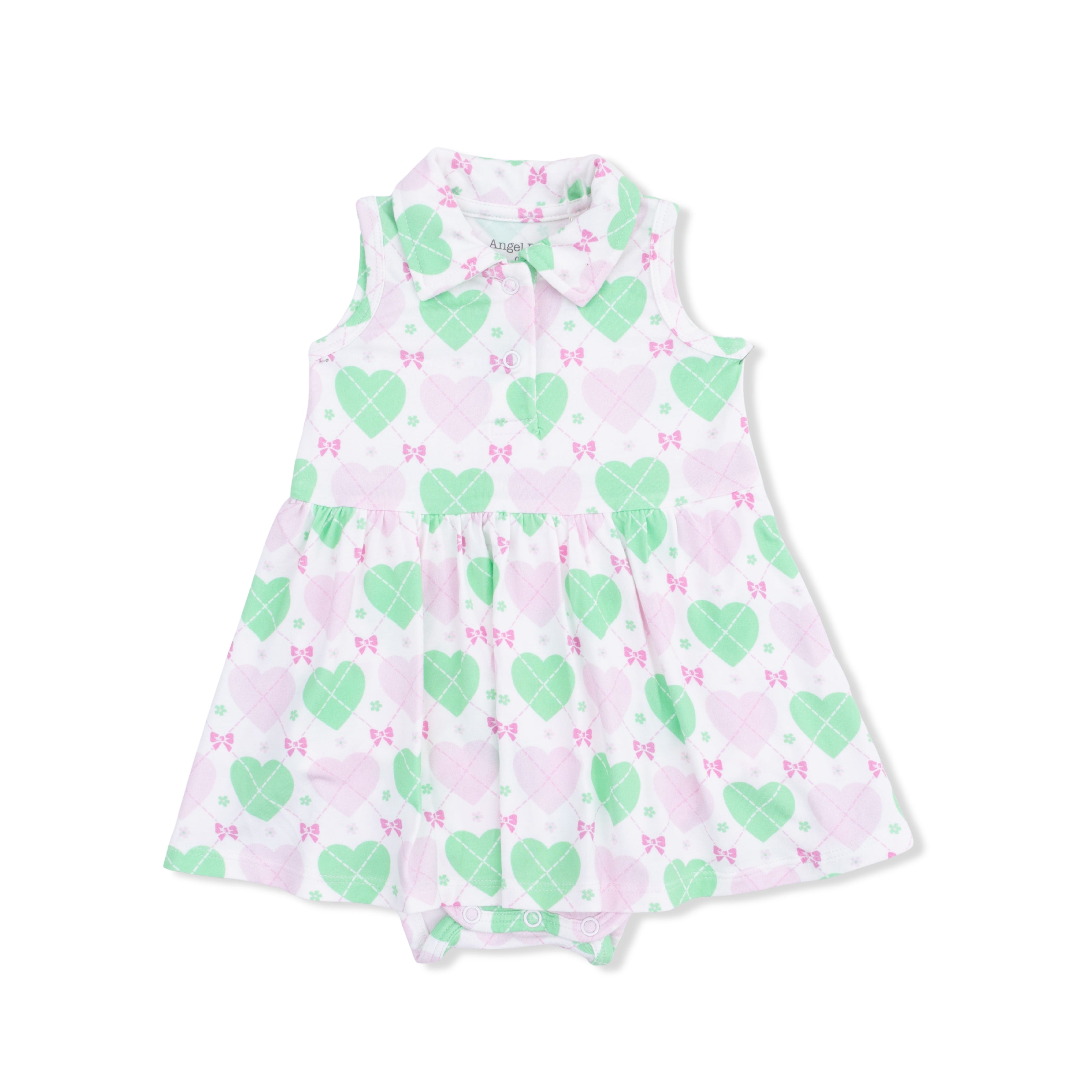 Heart Argyle - Polo Tennis Dress-Angel Dear