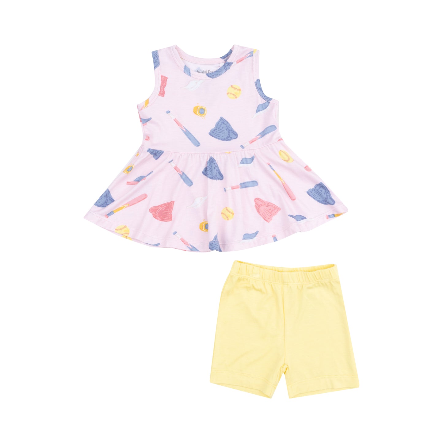 Peplum Tank Top and Bike Short Softball – Angel Dear