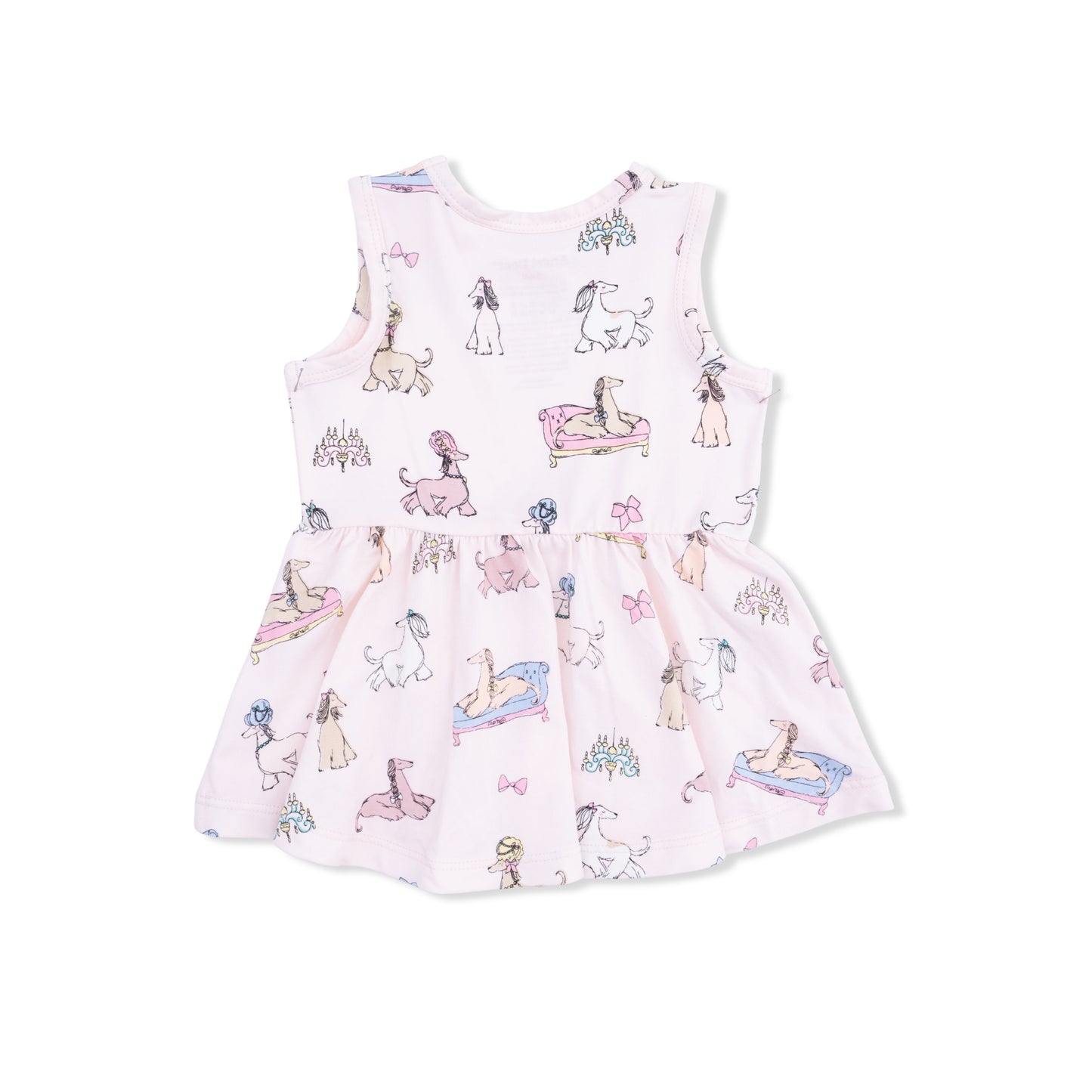 Fancy Hounds with Bows - Peplum Tank Top and Bike Short-Angel Dear