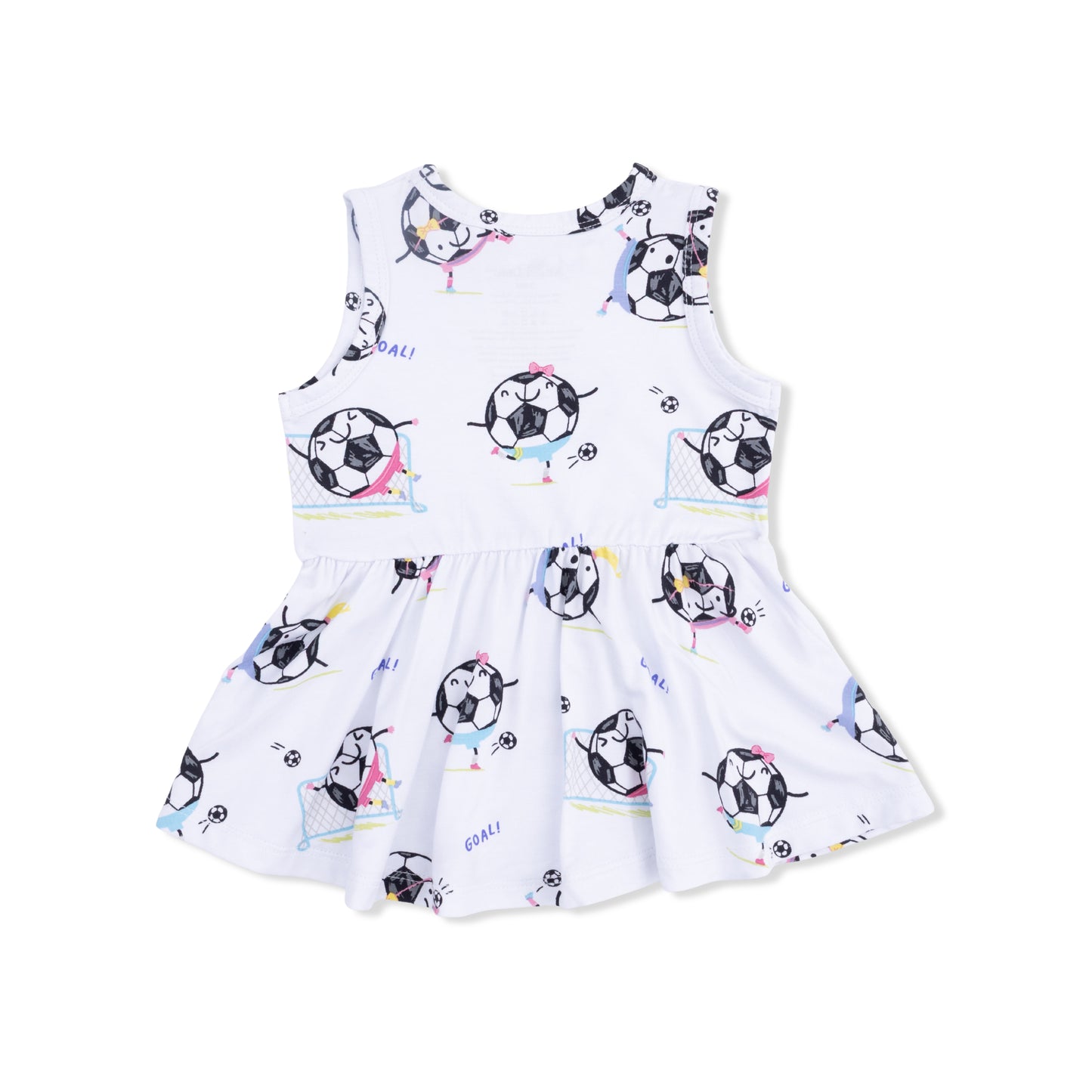 Soccer Balls Playing Soccer Pink - Peplum Tank Top and Bike Short-Angel Dear