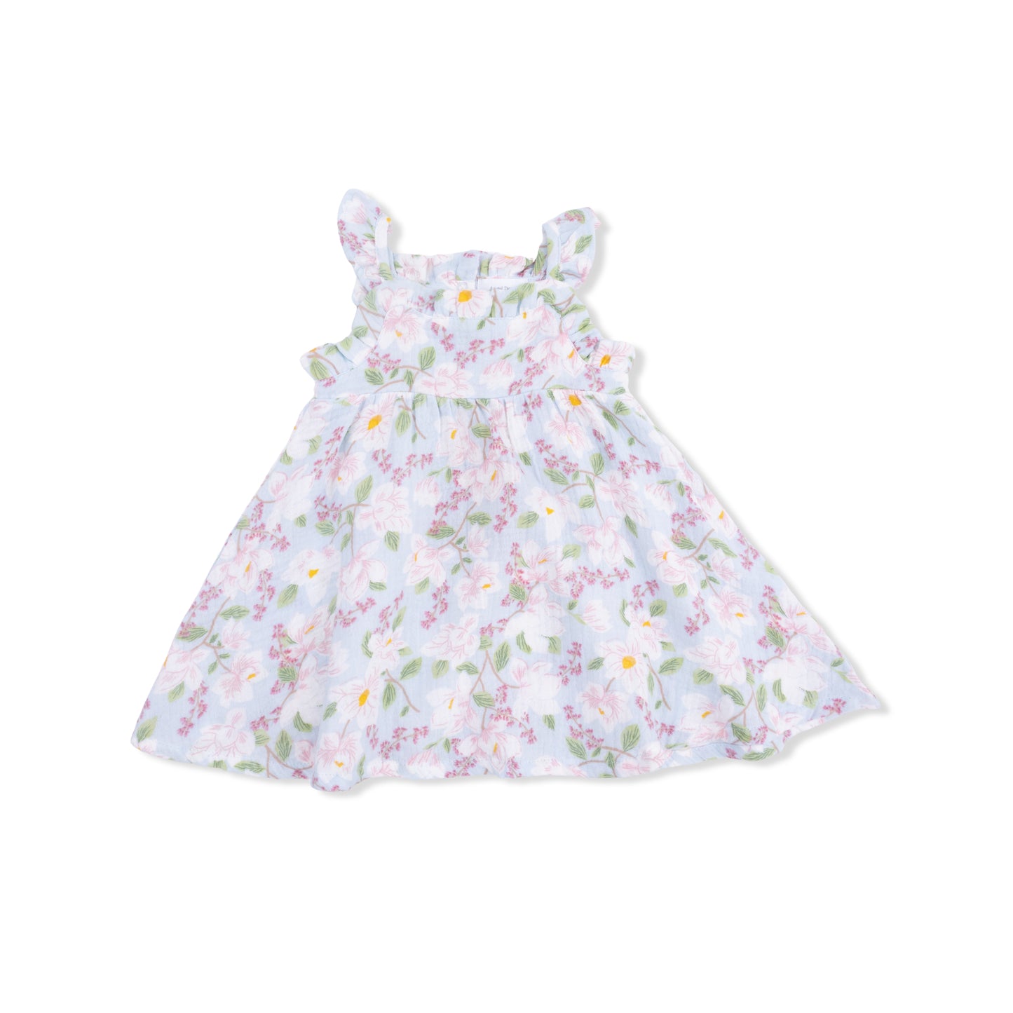 Magnolias - Paperbag Ruffle Sundress with Bloomer-Angel Dear