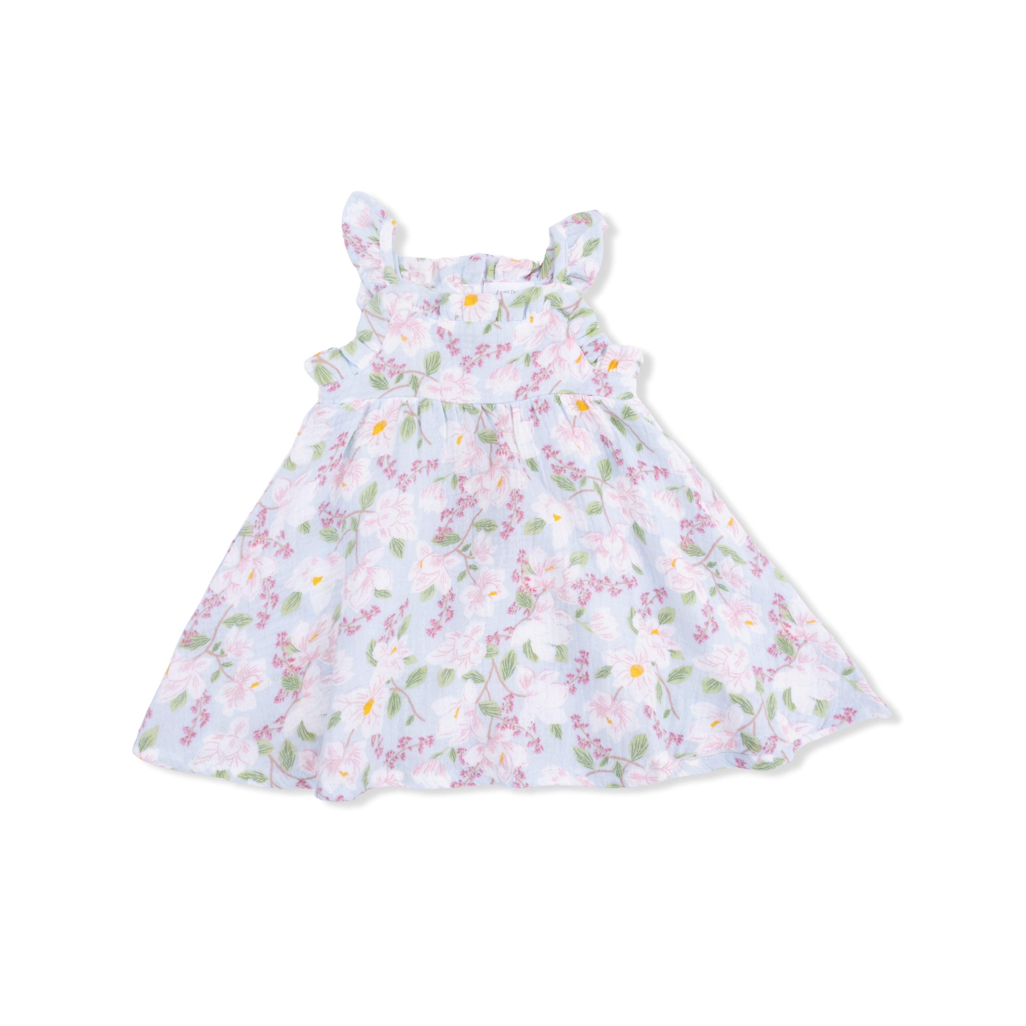 Magnolias - Paperbag Ruffle Sundress with Bloomer-Angel Dear