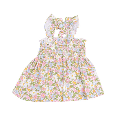 Ruffle Strap Smocked Top and Diaper Cover - Bubbly Baby Calico