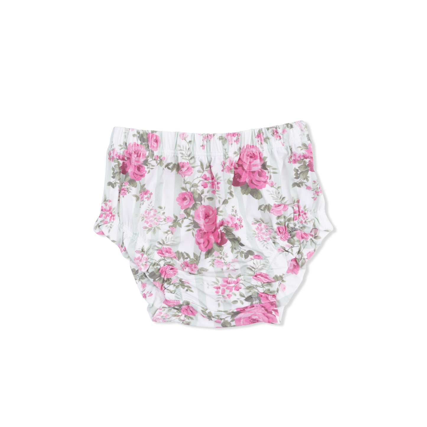 Cabbage Rose Stripe - Smocked Top with Bloomer-Angel Dear