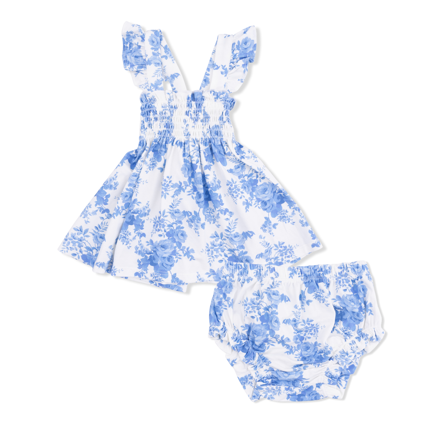 Dream Cottage Floral - Smocked Top with Bloomer-Angel Dear