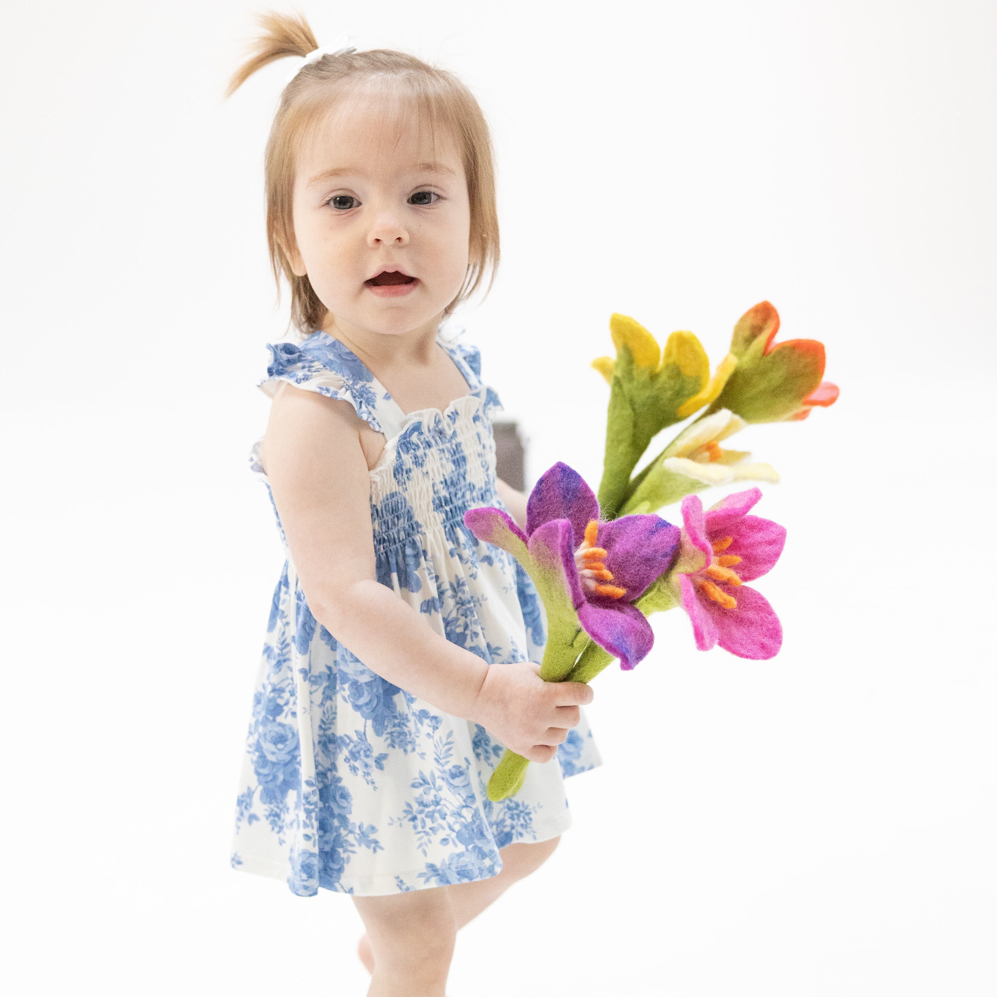 Dream Cottage Floral - Smocked Top with Bloomer-Angel Dear