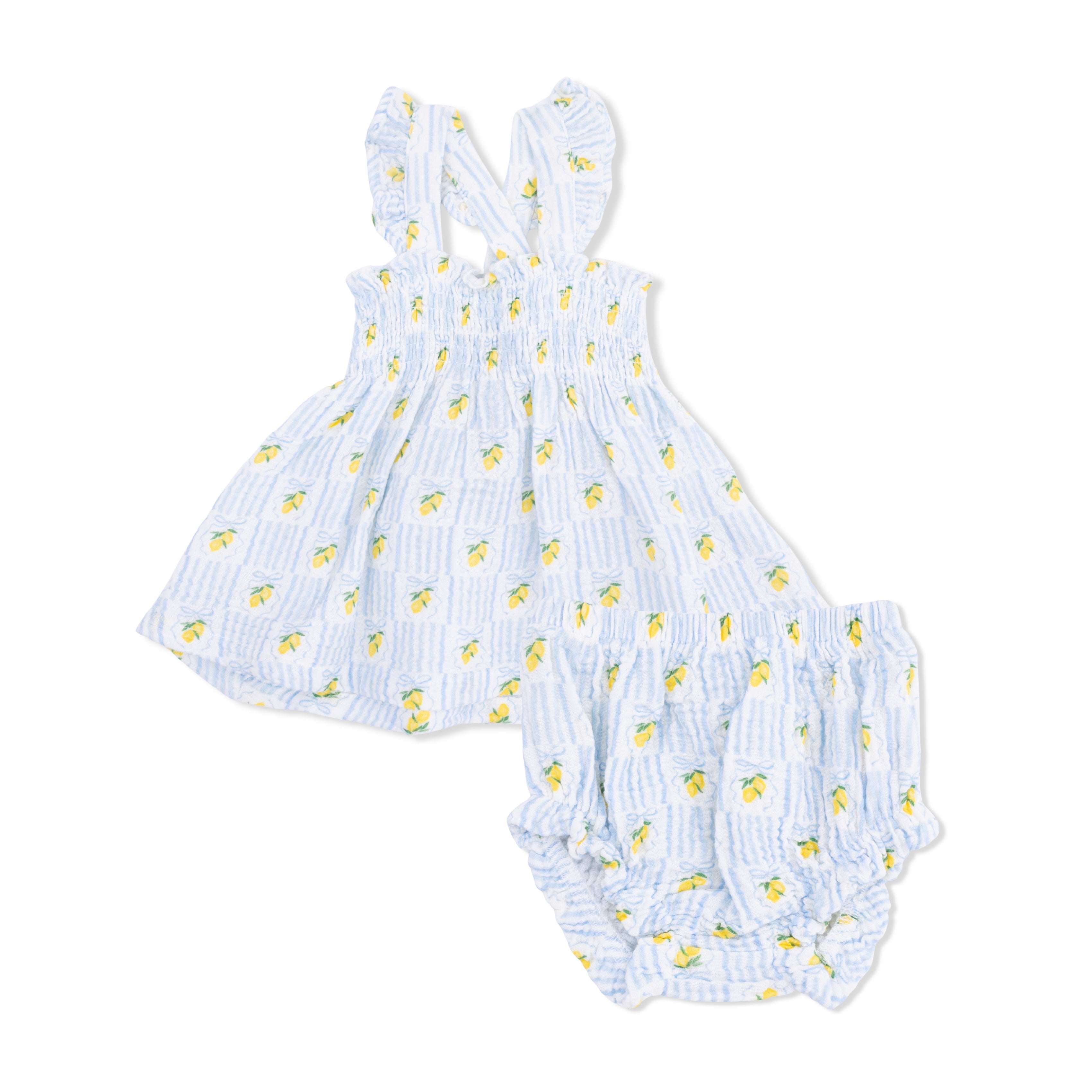 Lovely Lemons - Smocked Top with Bloomer-Angel Dear