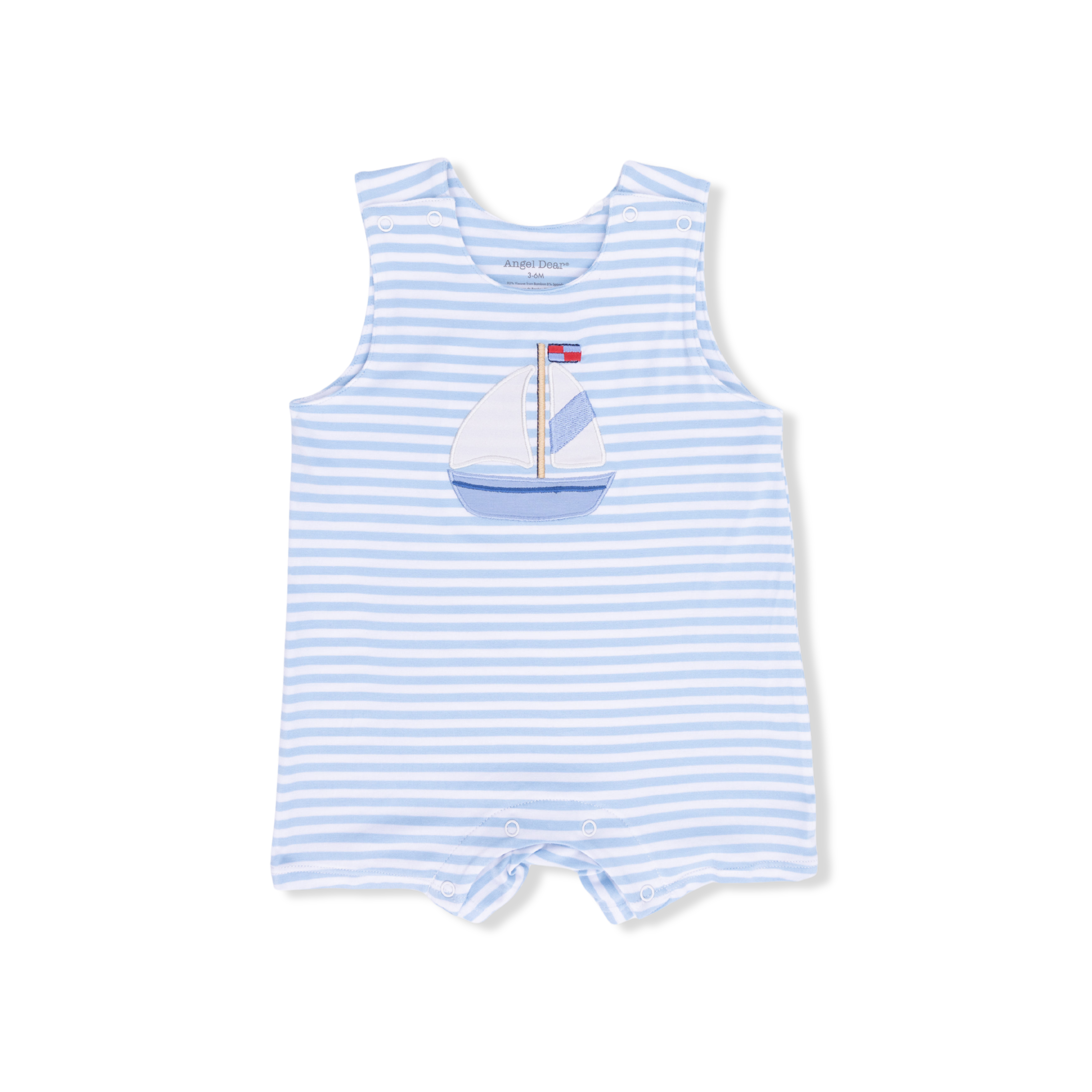 Bubbly Sailboat Stripe - Sleeveless Jon Jon-Angel Dear