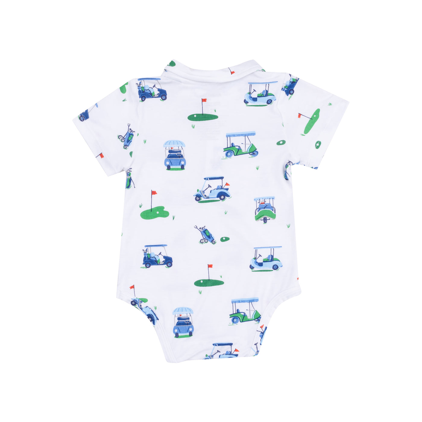 Polo Bodysuit - Vintage Golf Carts Blue-Angel Dear