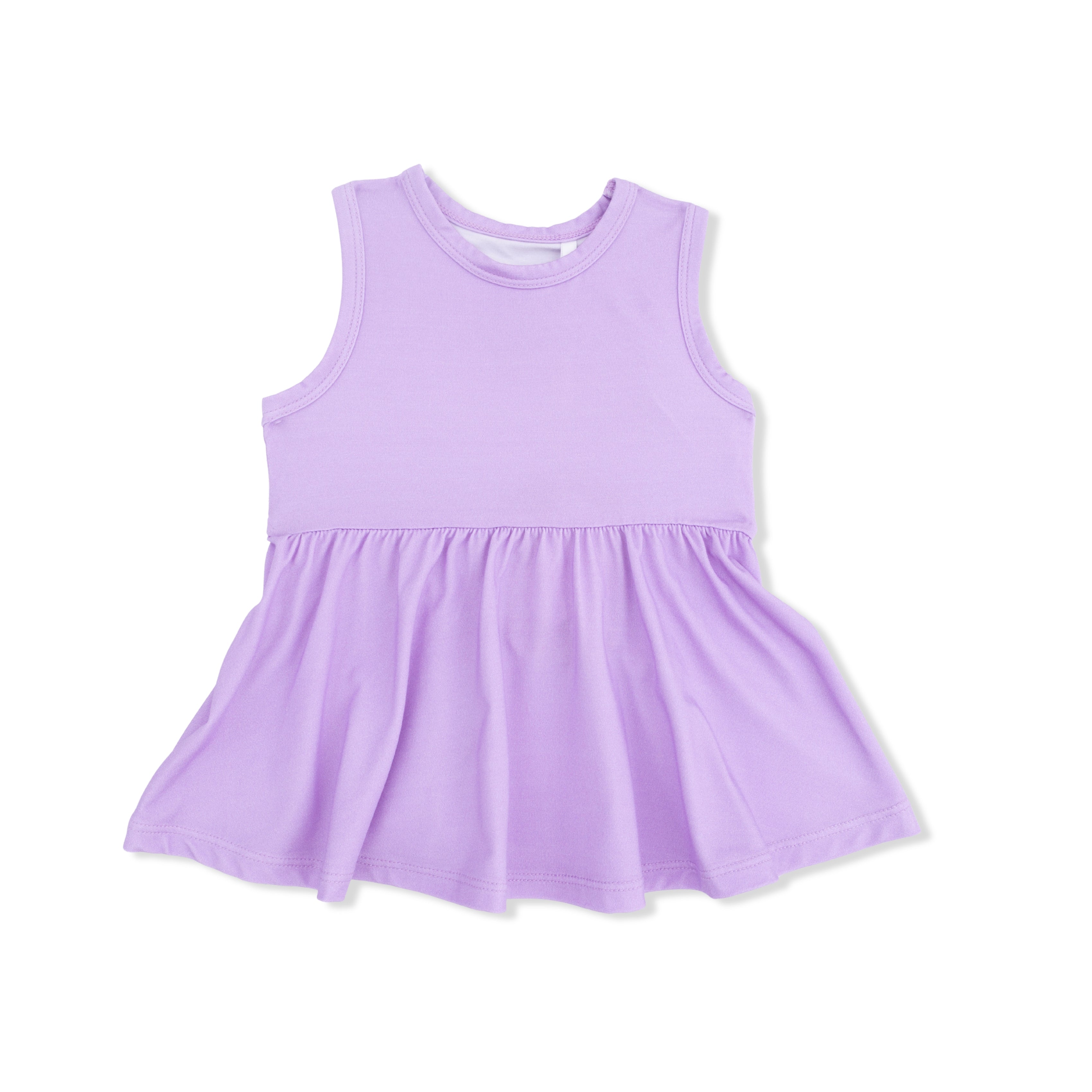 Lacy Lavender Floral - Peplum Tank Top with Baby Bells-Angel Dear
