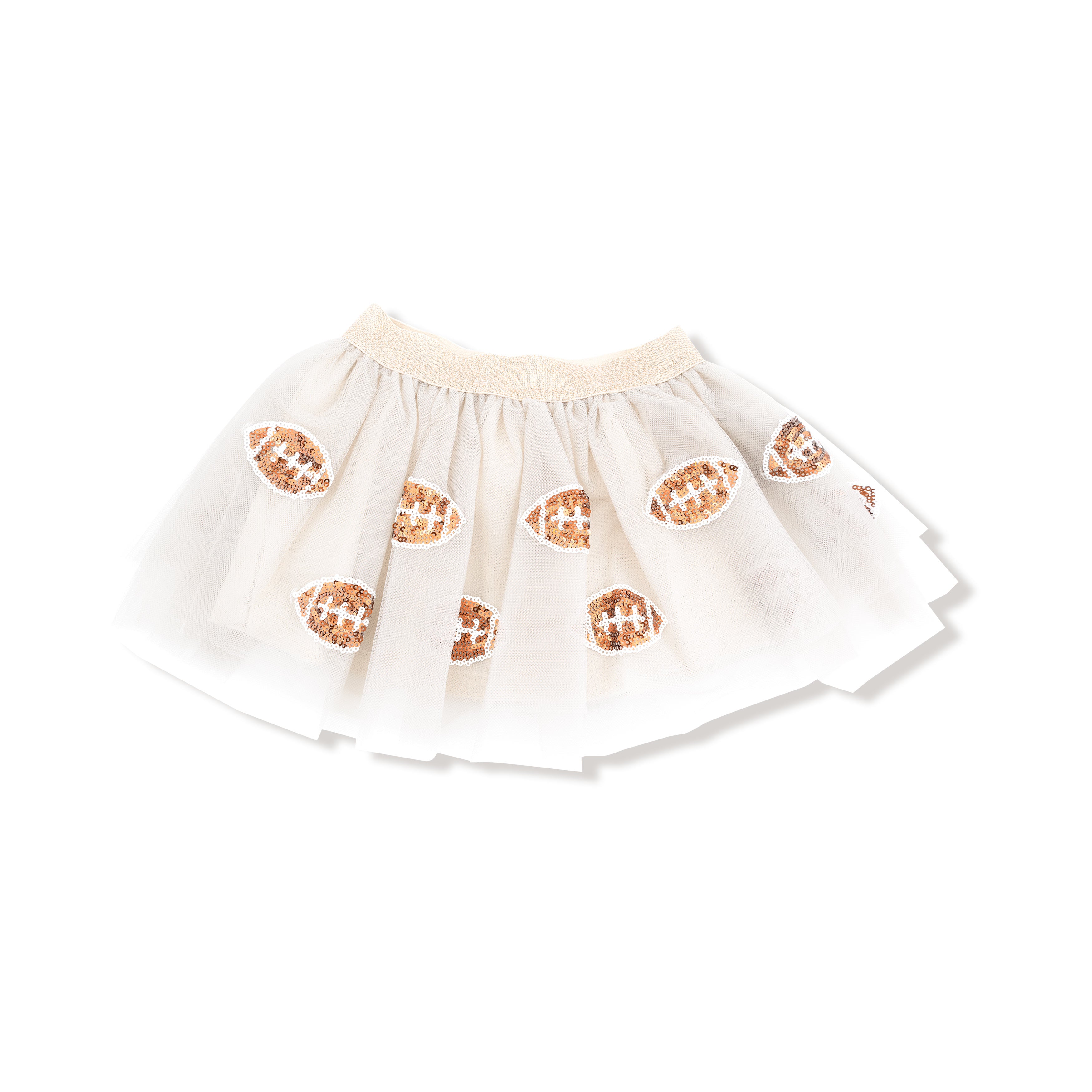 Oatmeal Football Tutu Skirt in our  Varsity - Light Grey print from Angel Dear