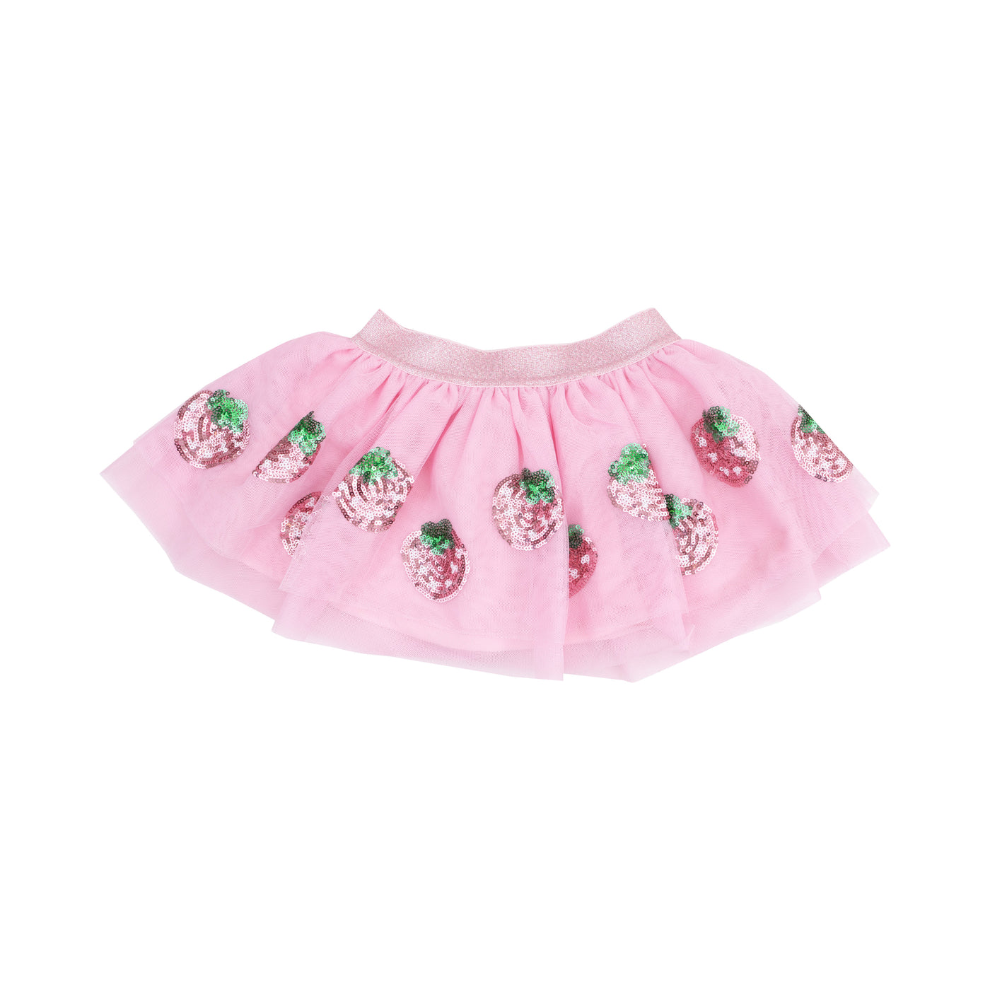 Tutu Skirt - Strawberry Swiss Dot