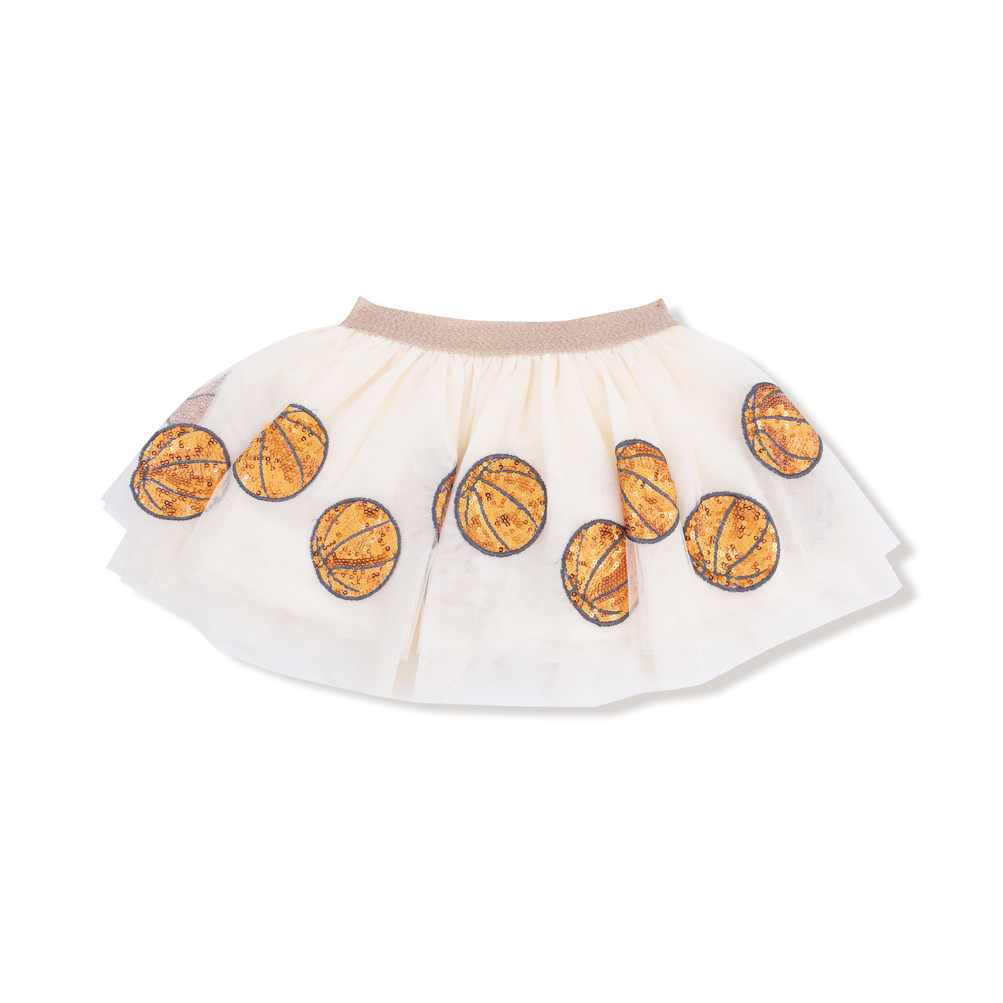 Oatmeal Tutu Skirt in our  Varsity - Basketball print from Angel Dear