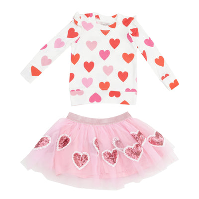 Ruffle Sweatshirt - Big Hearts-Tutu-Skirt-Angel Dear