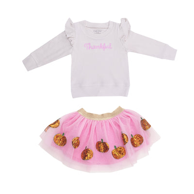 Ruffle Sweatshirt - Thankful-Halloween-Tutu-Angel Dear