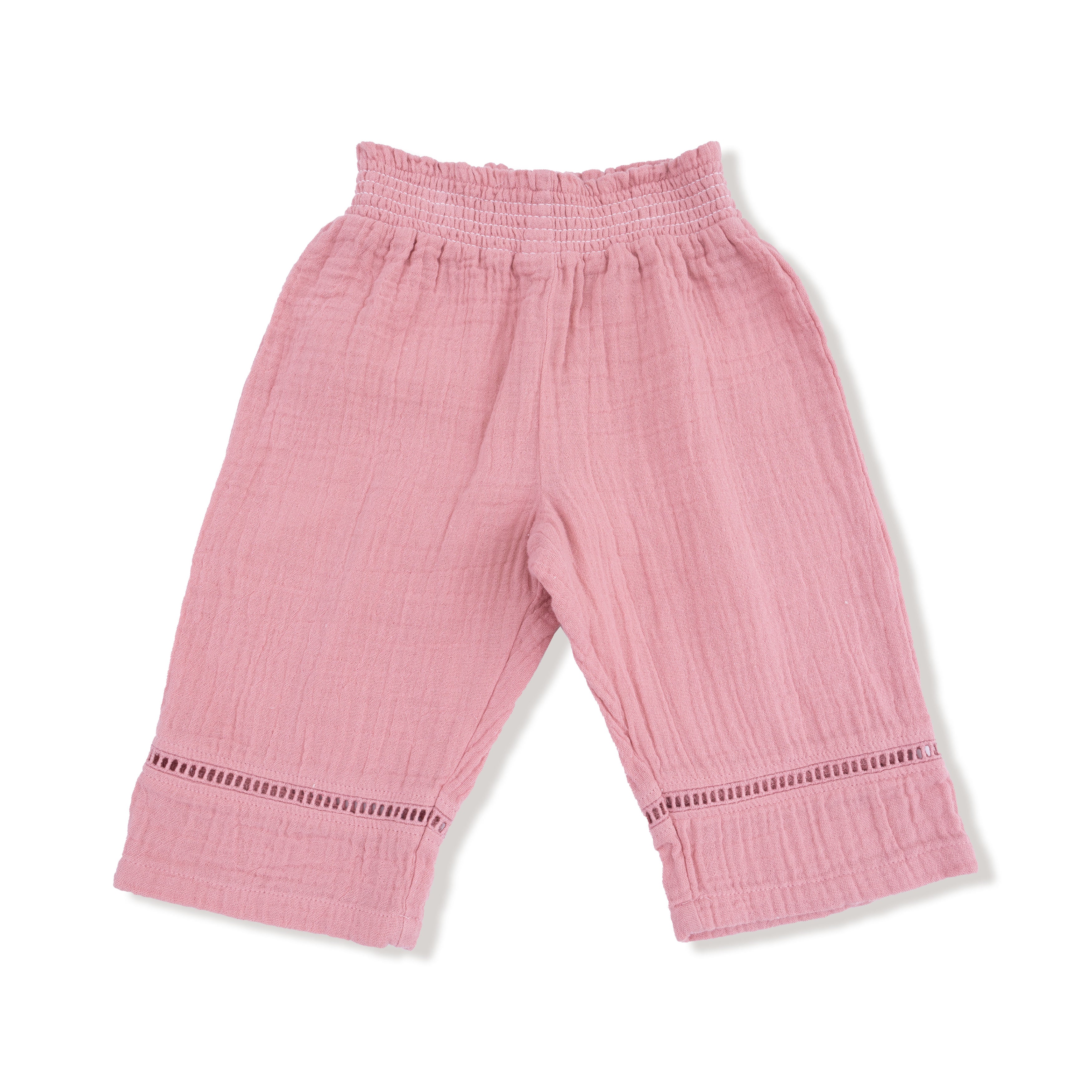 Smocked Waist Pants in our  Rose Elegance print from Angel Dear