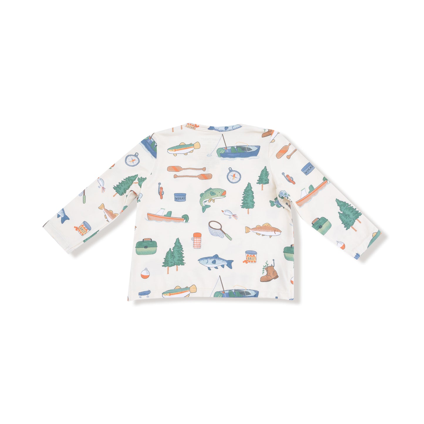 Long Sleeve Henley Top and Waffle Jogger in our  Fishing Things print from Angel Dear