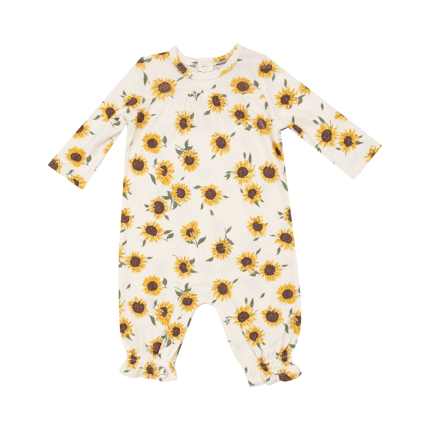 L/S Romper - Baby Sunflowers-Angel Dear