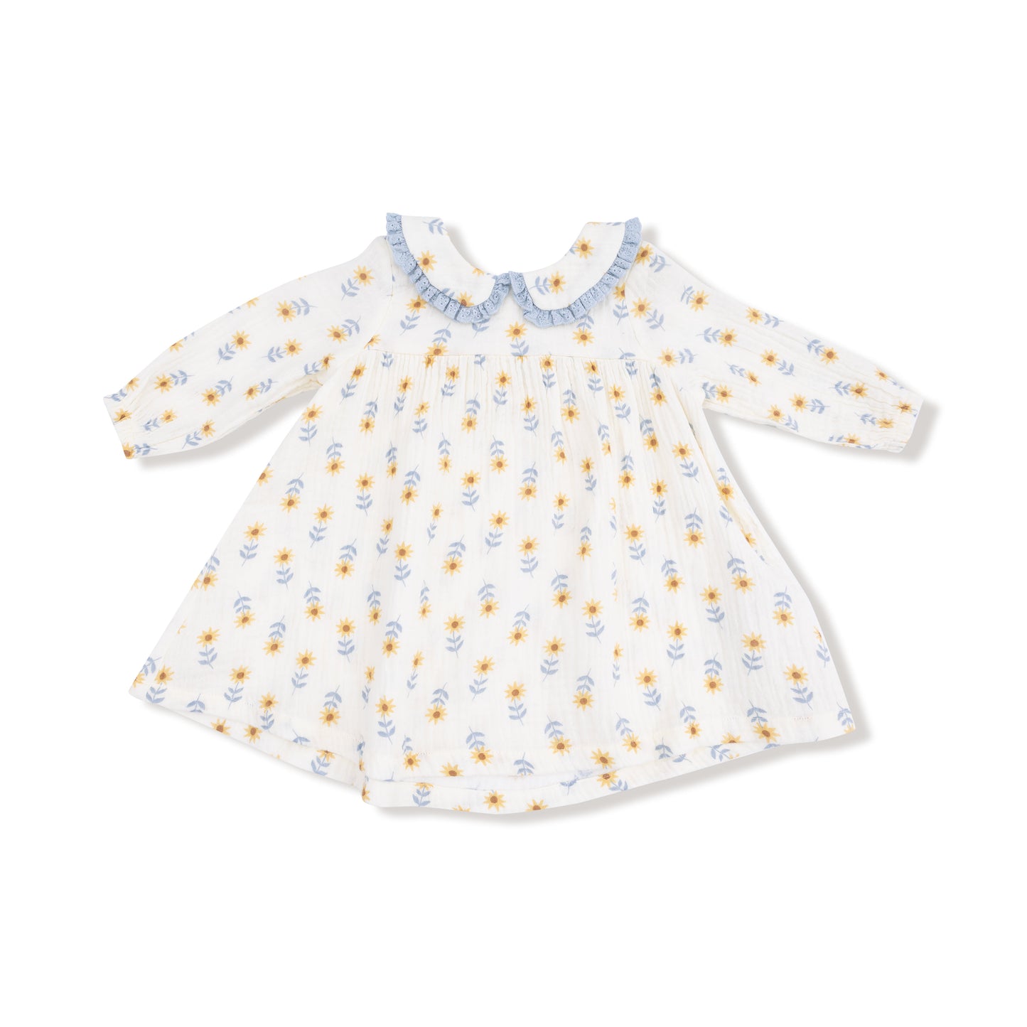 Peter Pan Collar Dress and Leggings in our  Western Sunflower print from Angel Dear