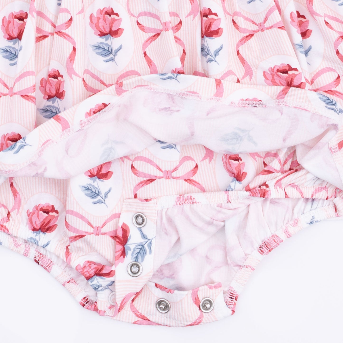 Leslie Rose - Long Sleeve Peter Pan Ruffle Collar Bubble with Skirt