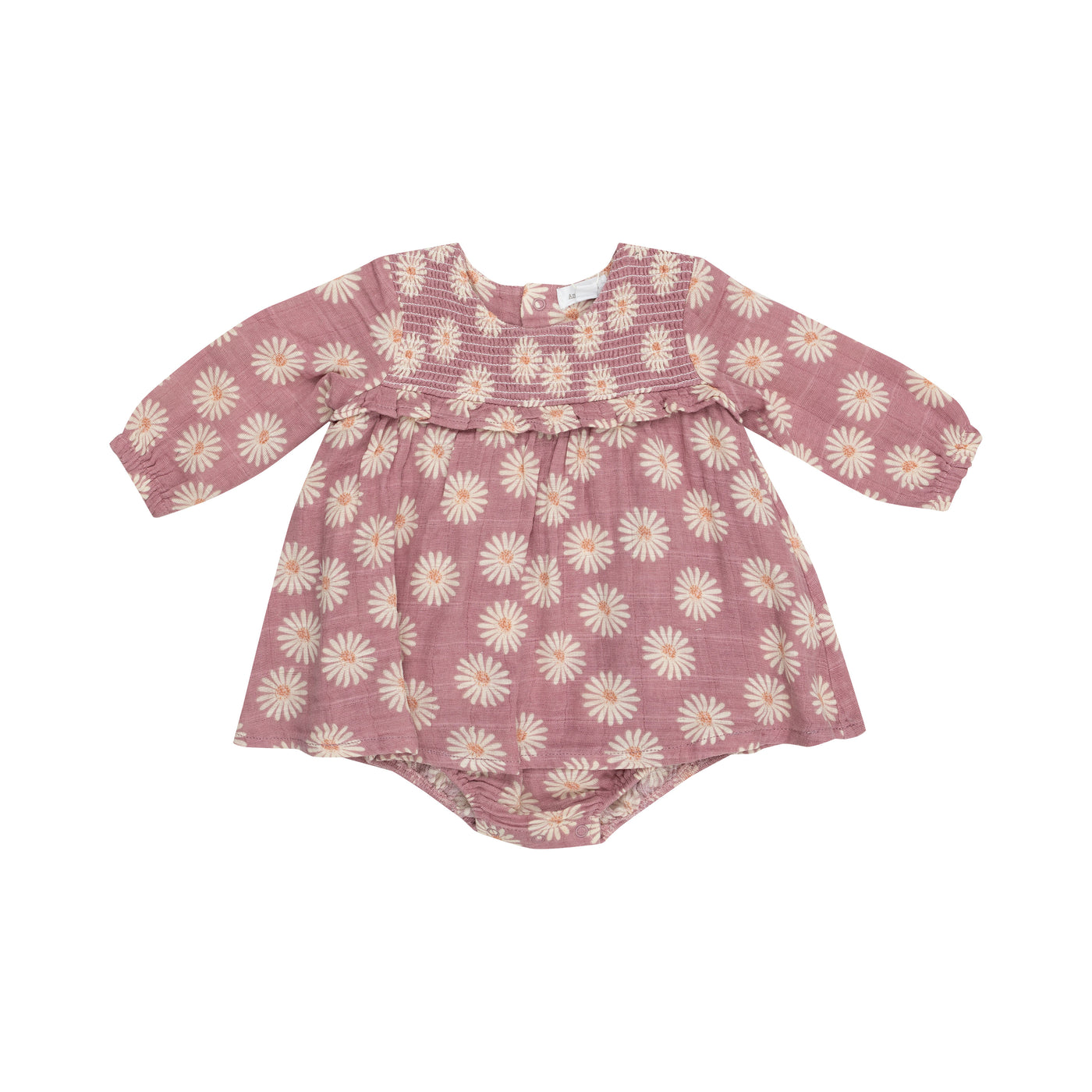 L/S Smocked Ruffle Bubble W/ Skirt - Daisy Dynamo