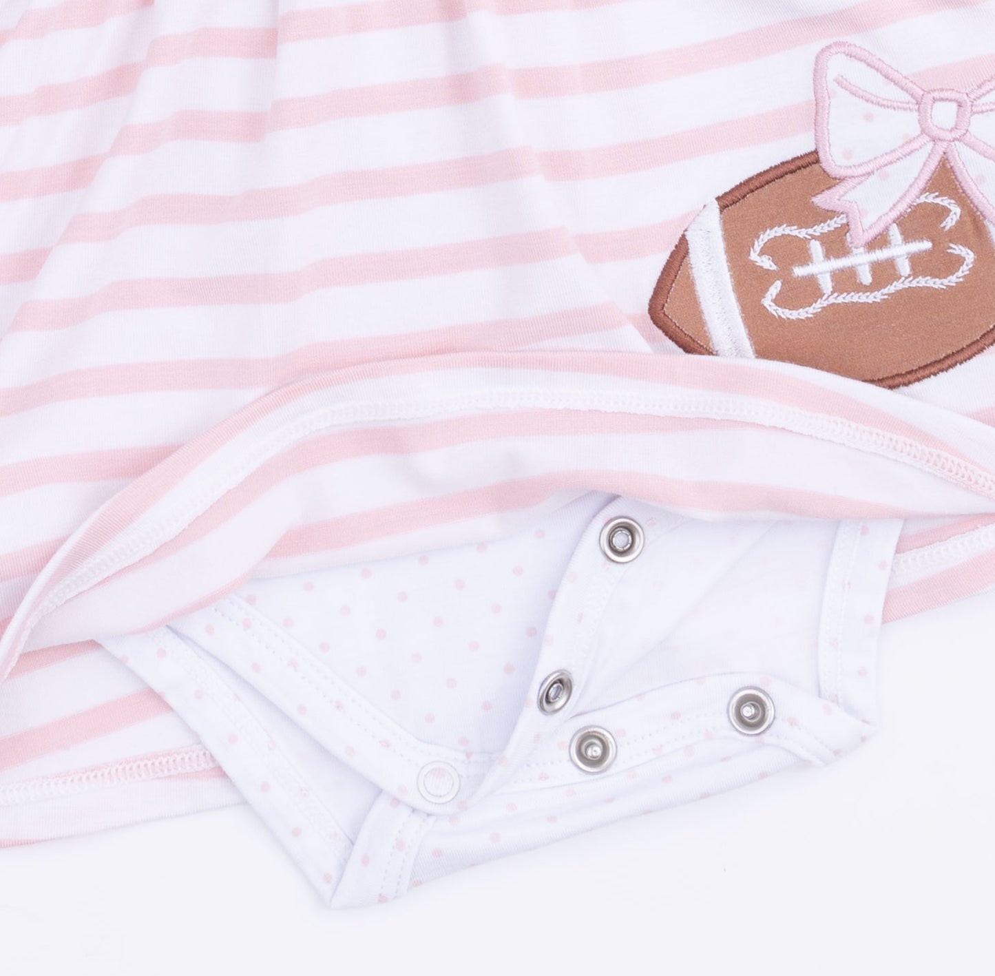 Football Dot and Stripe - Long Sleeve Tennis Bodysuit Dress