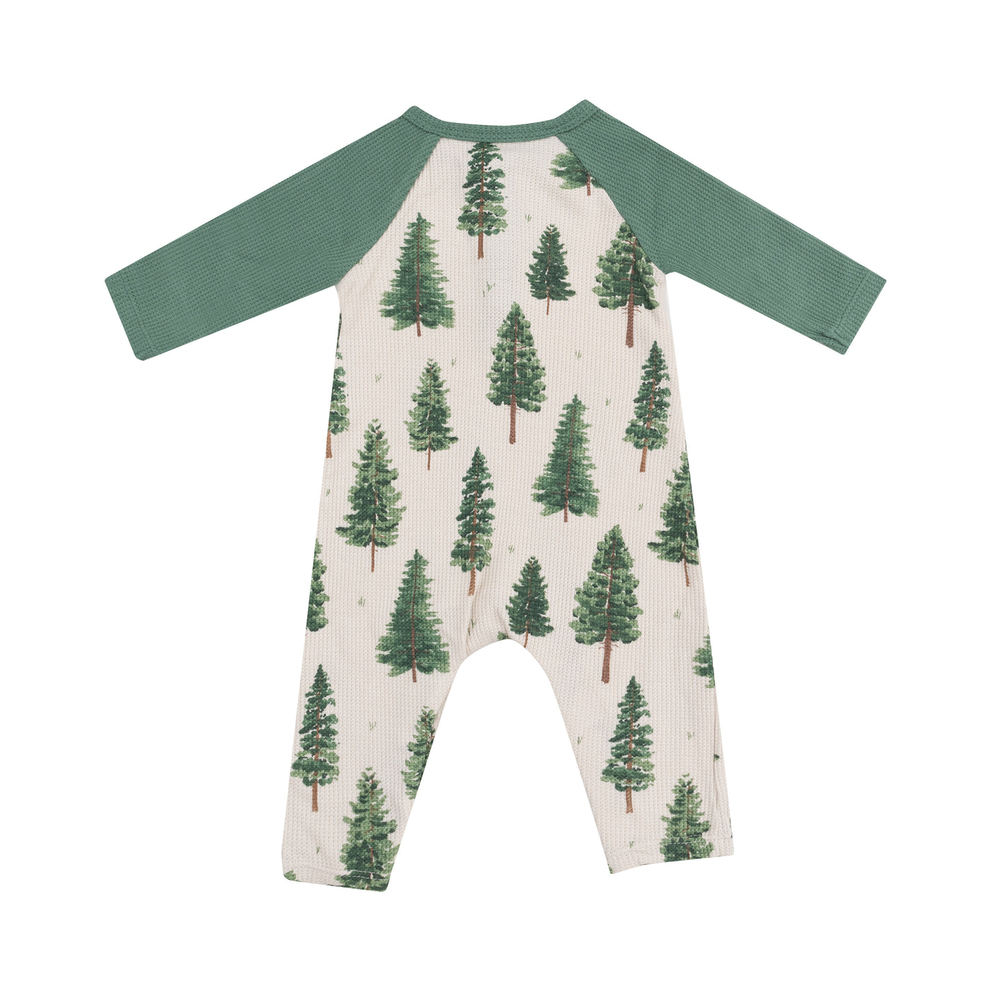 L/S Raglan Romper - Forest Trees-Angel Dear