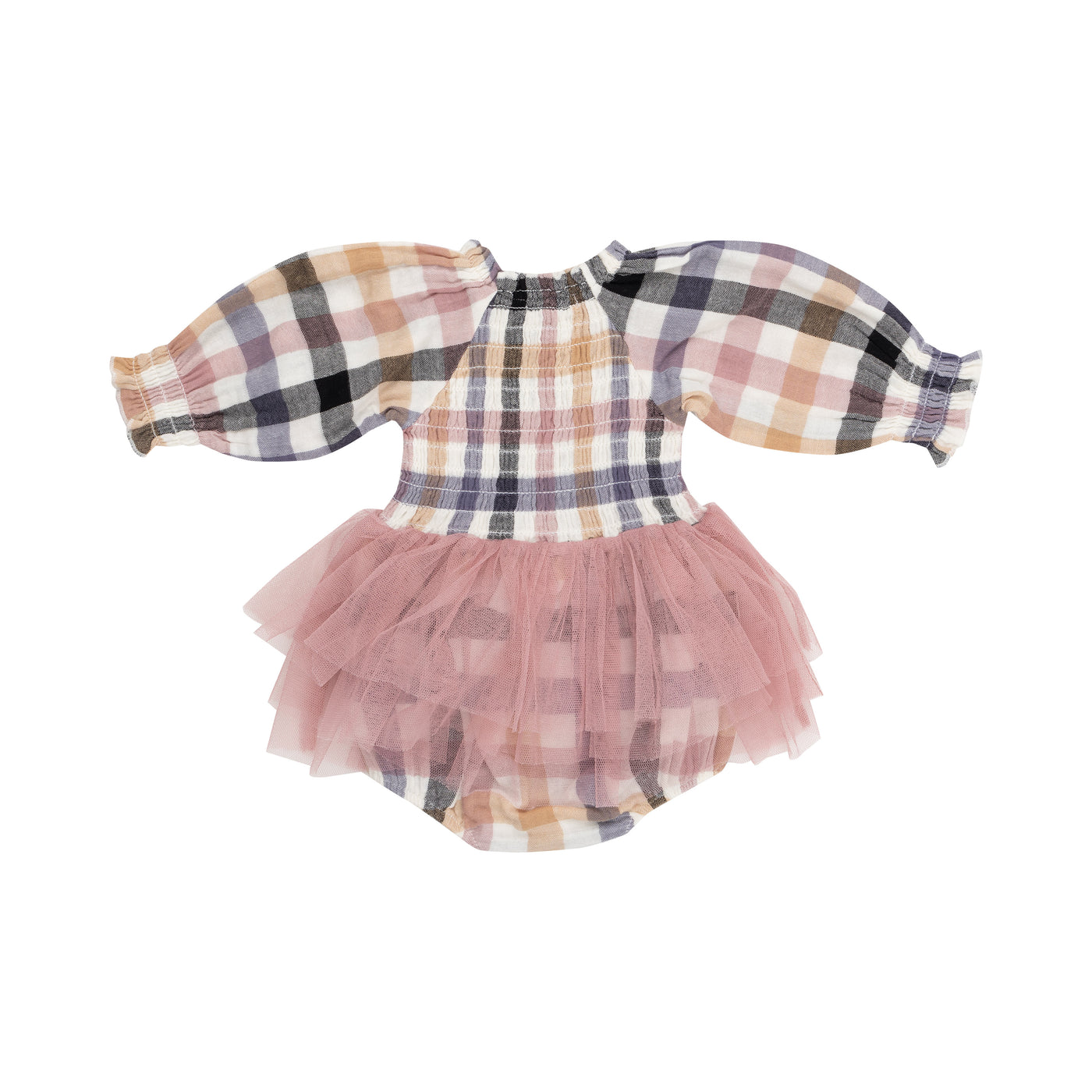 Long Sleeve Bubble Tutus - Harvest Plaid-Angel Dear