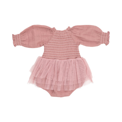 Long Sleeve Bubble Tutus - Dusty Rose-Angel Dear