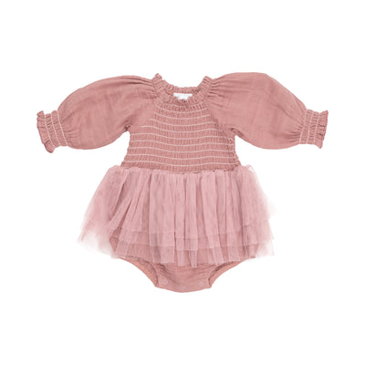 Long Sleeve Bubble Tutus - Dusty Rose-Angel Dear