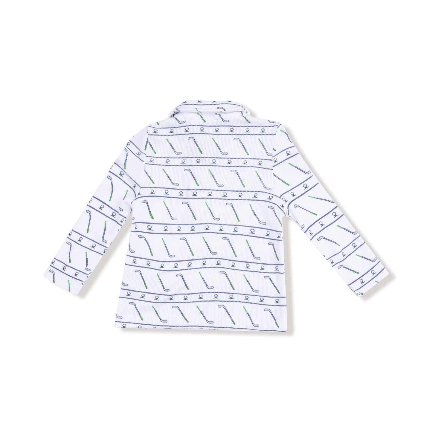 Polo Long Sleeve Shirt in our  Golf Club print from Angel Dear