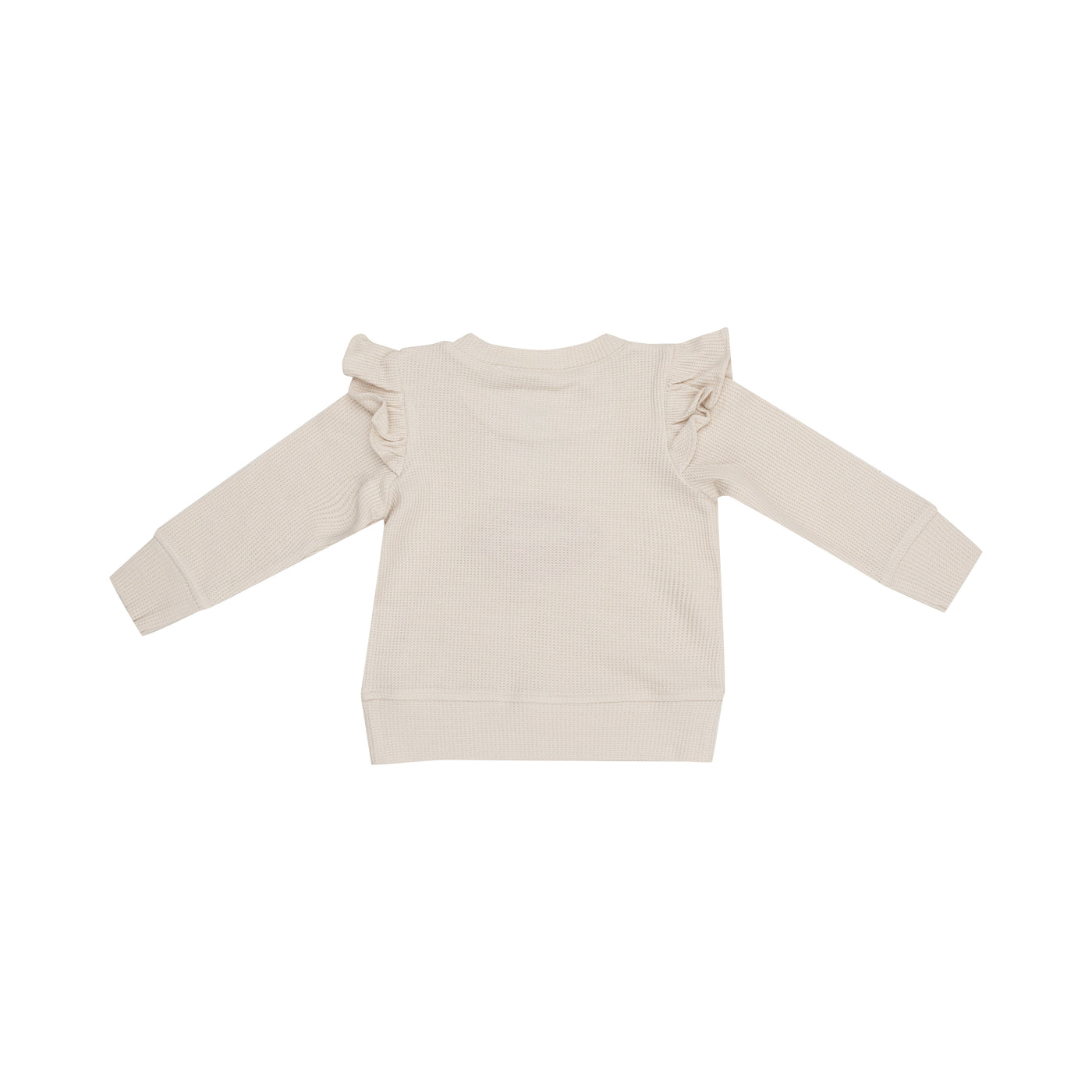 Ruffle Sweatshirt + Pink Bamboo Baby Bells - Footballs Waffle by Angel Dear