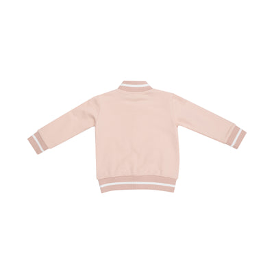 Letterman Jacket - French Terry Solid Pink-Angel Dear