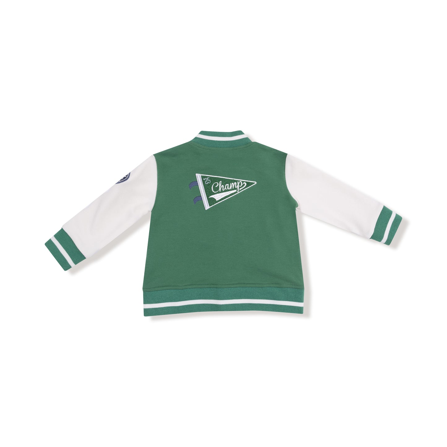 Letterman Jacket in our  Varsity - Green print from Angel Dear