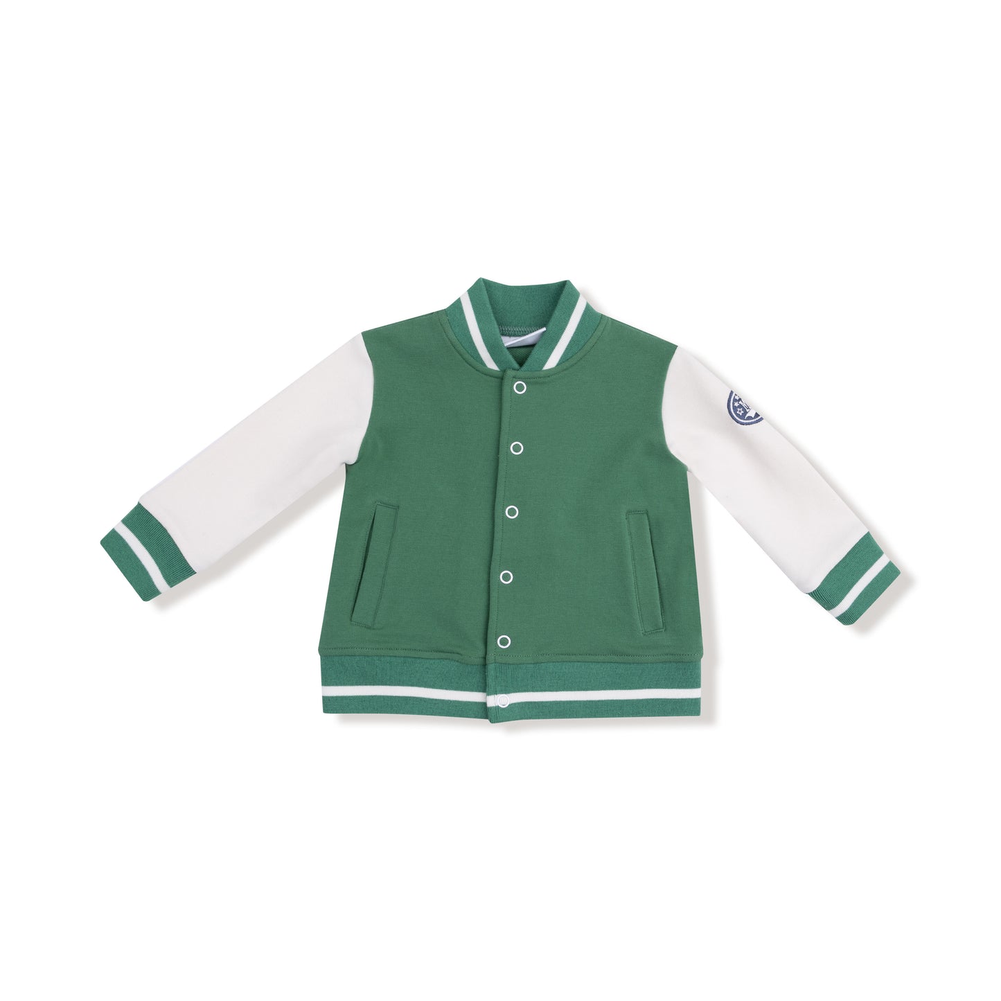 Letterman Jacket in our  Varsity - Green print from Angel Dear