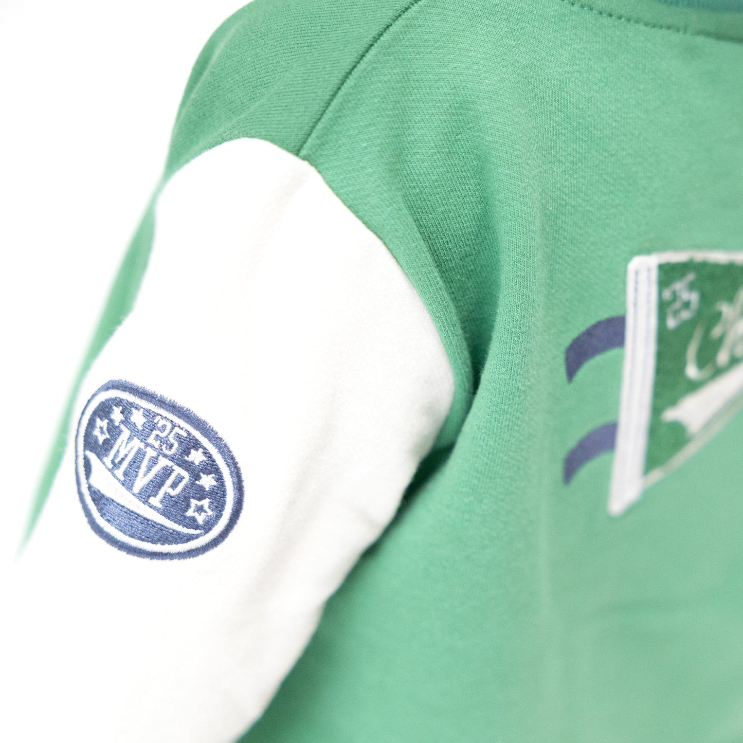 Letterman Jacket in our  Varsity - Green print from Angel Dear