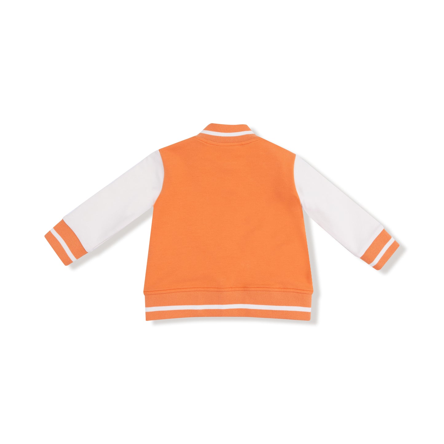 Letterman Jacket in our  Varsity - Orange print from Angel Dear