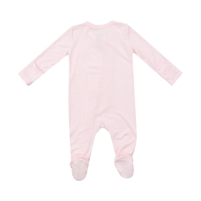 2 Way Zipper Footie - Light Pink Stripe-Angel Dear