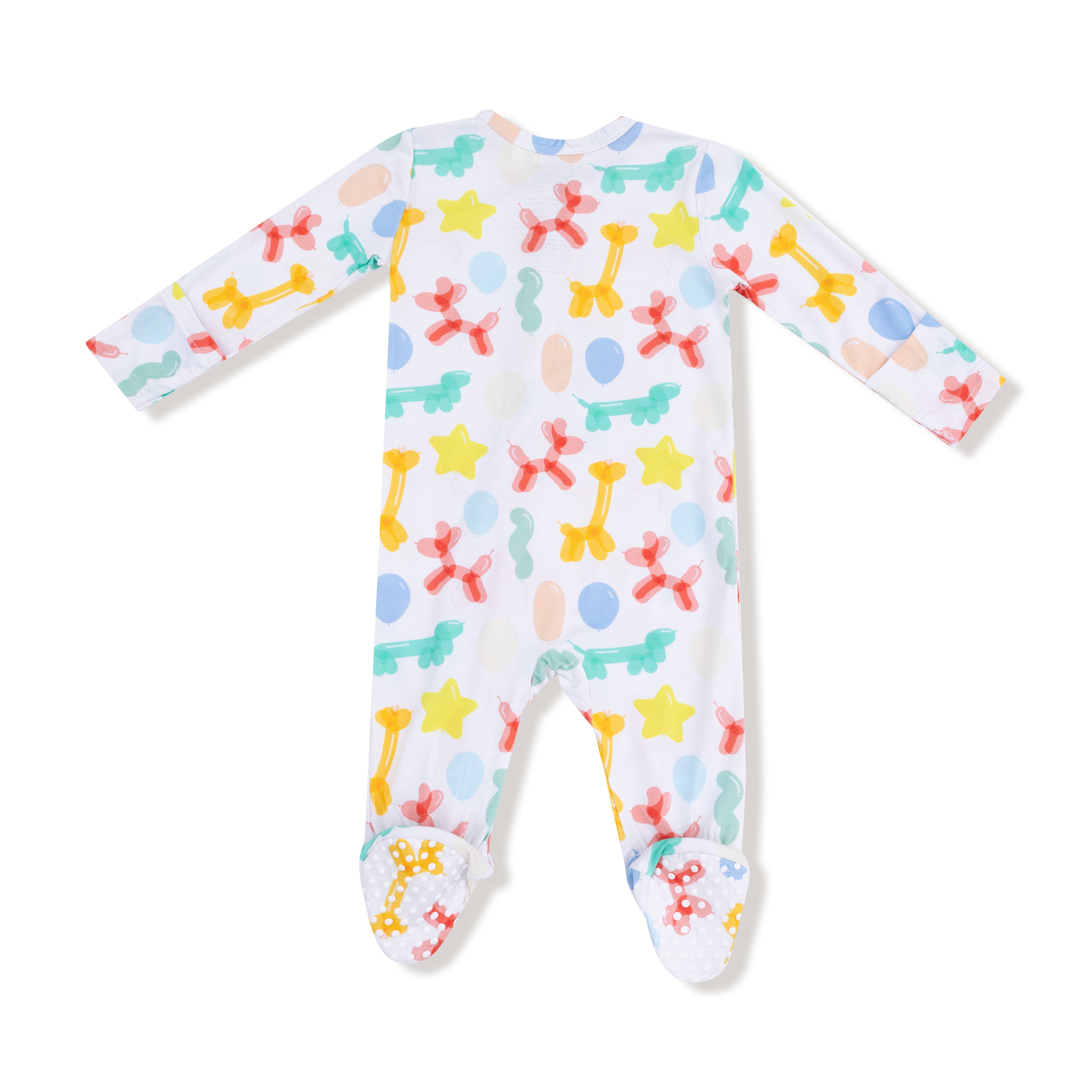 2 Way Zipper Footie in our  Balloon Animals Blue print from Angel Dear