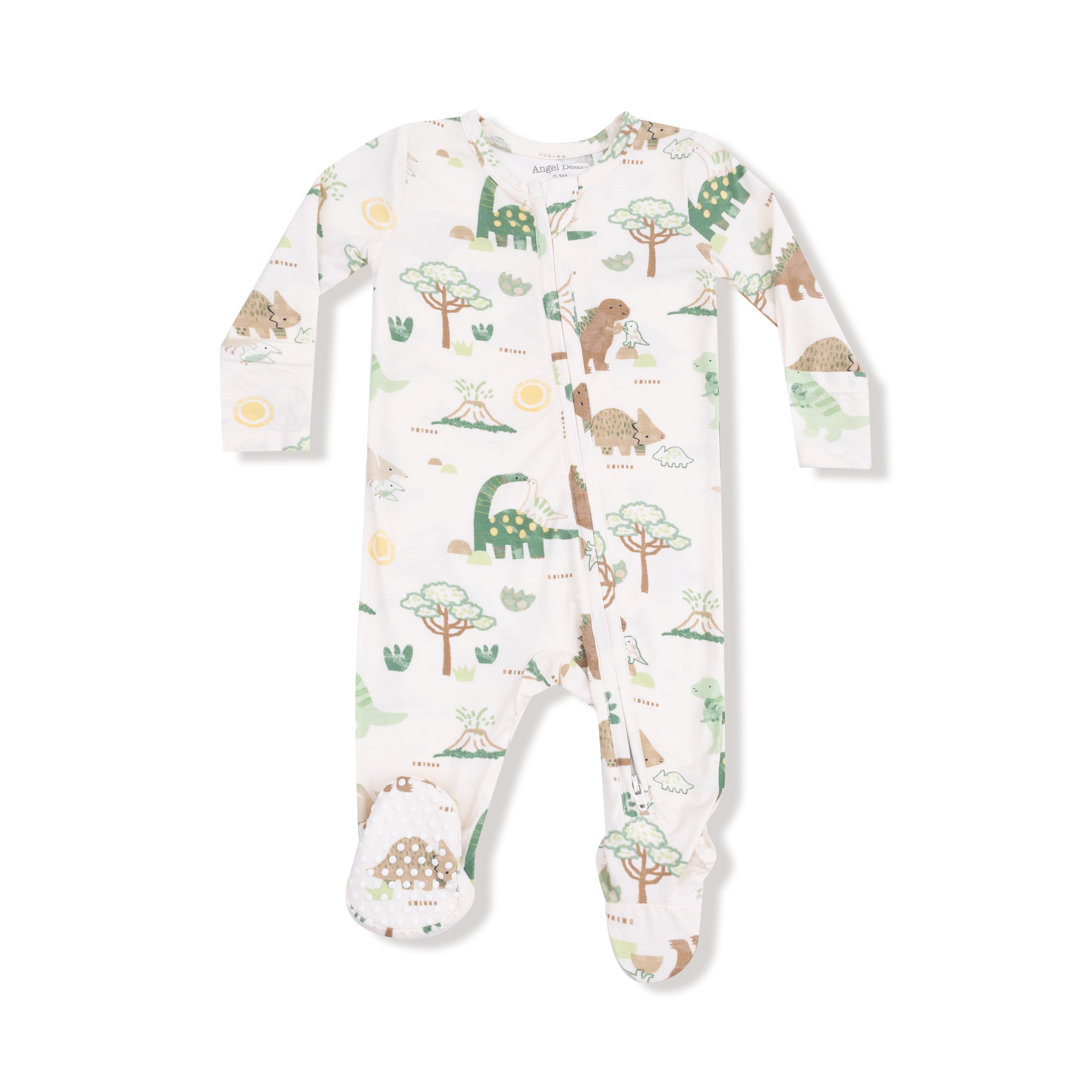 2 Way Zipper Footie in our  Baby Love Dinos print from Angel Dear