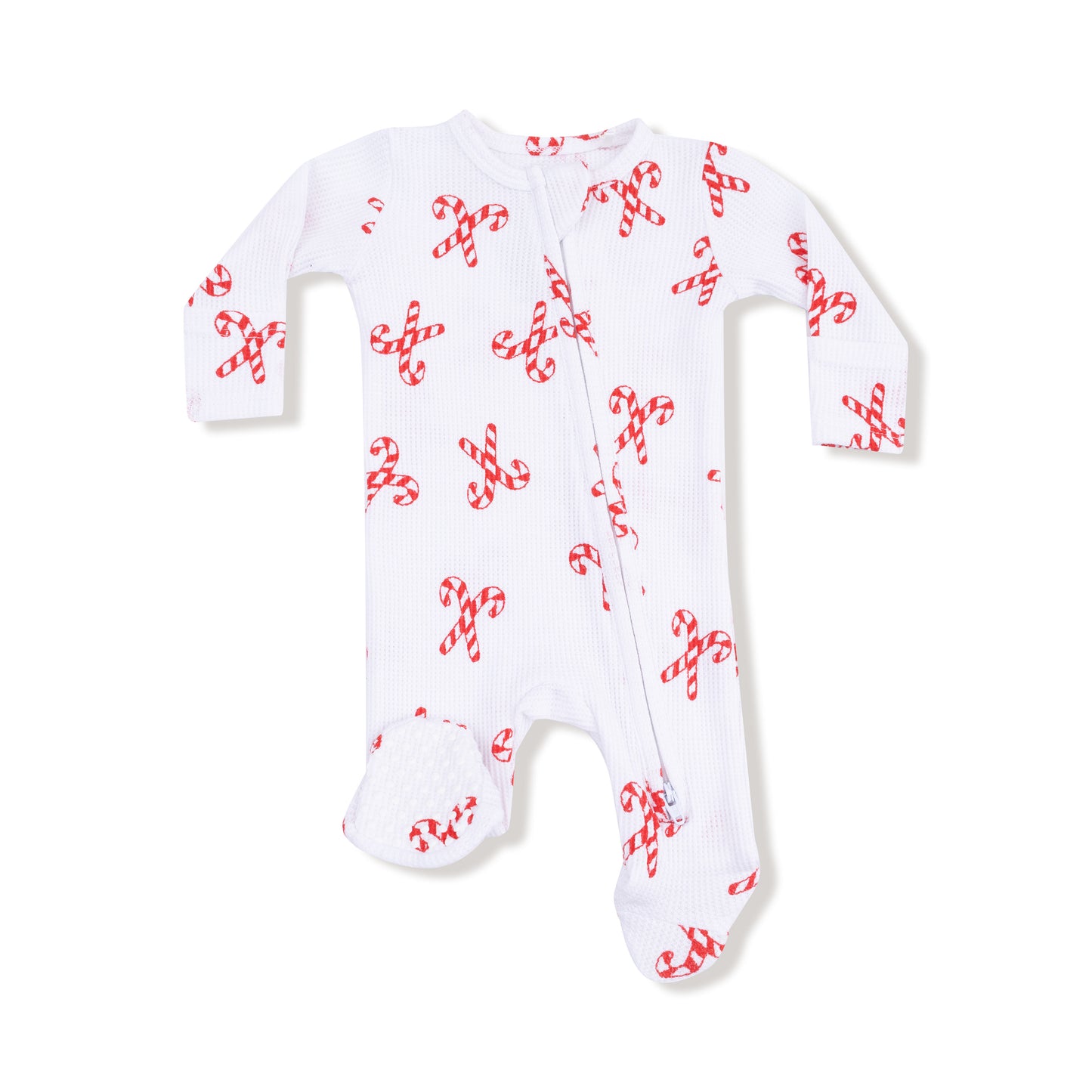 2 Way Zipper Footie in our  Candy Canes print from Angel Dear