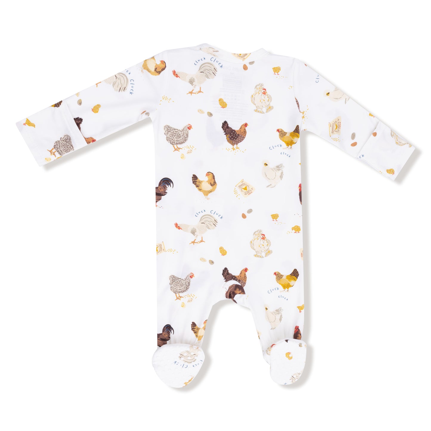 2 Way Zipper Footie in our  Collector Chickens - Unisex print from Angel Dear