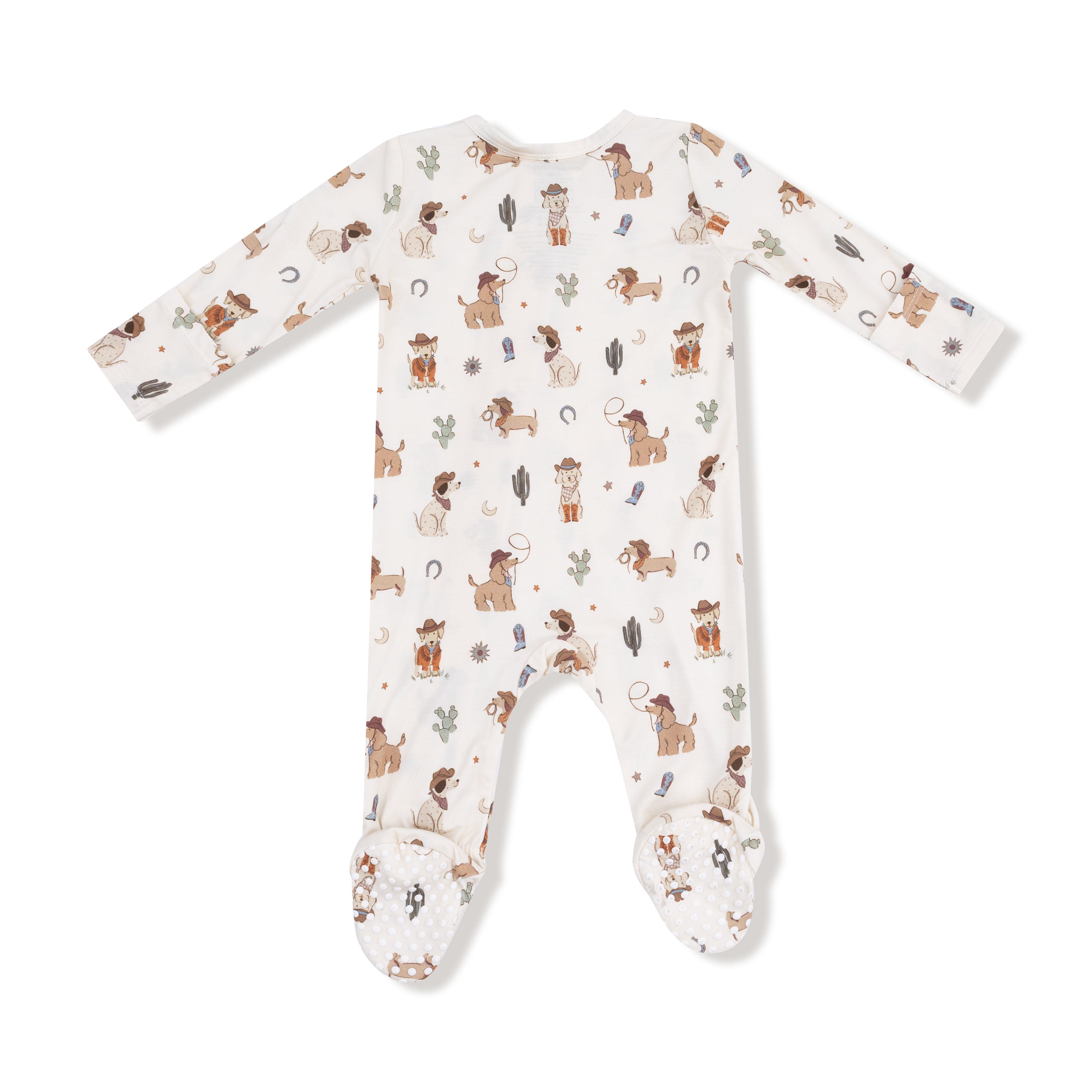 2 Way Zipper Footie in our  Cowboy Dogs print from Angel Dear