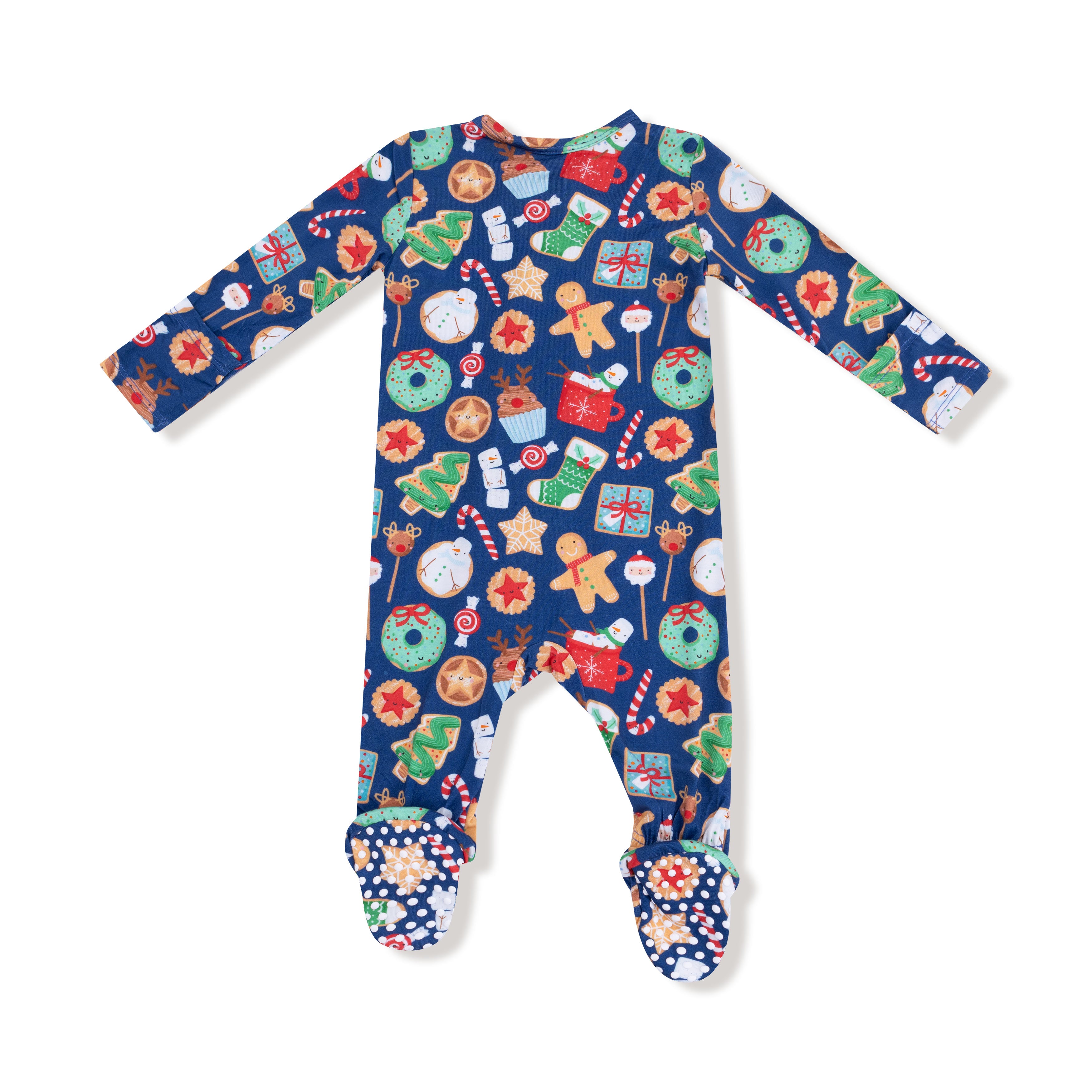 2 Way Zipper Footie in our  Christmas Treats print from Angel Dear
