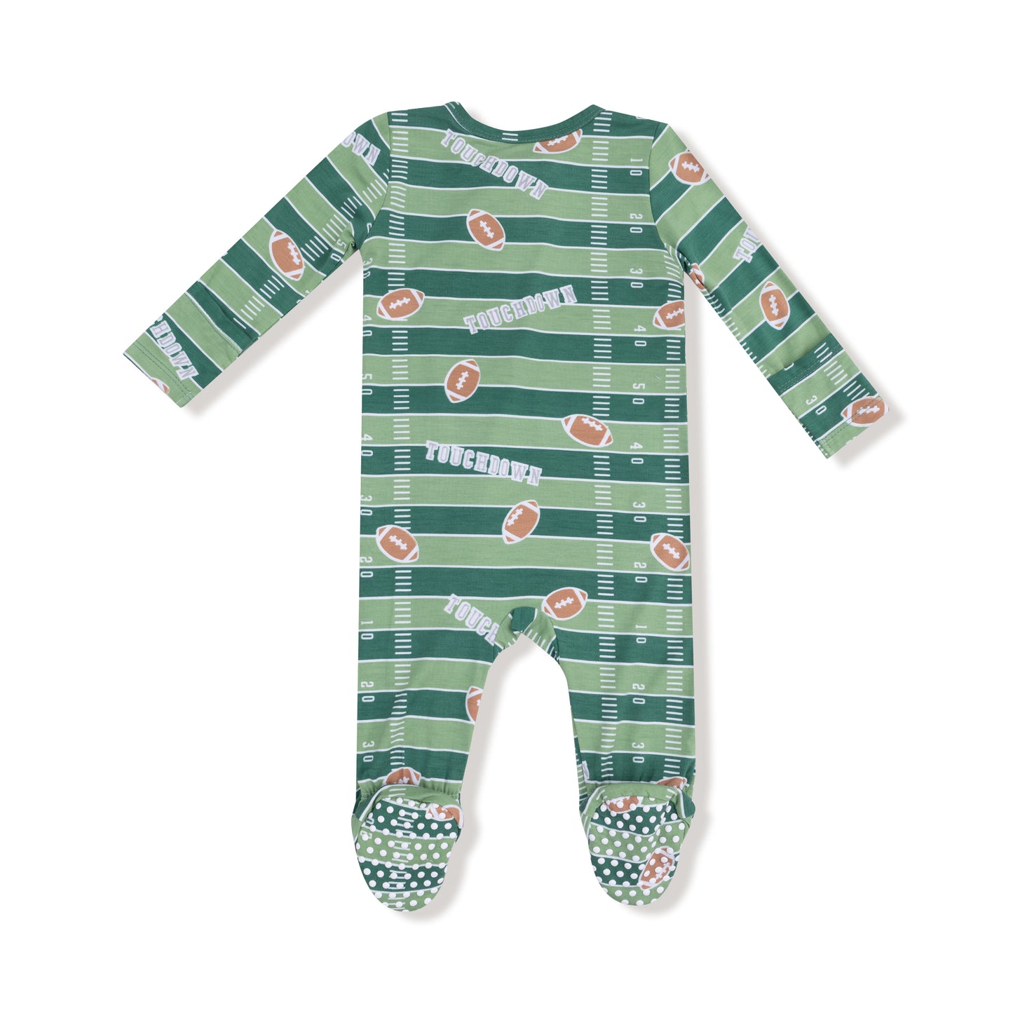2 Way Zipper Footie in our  Football Field - Glow in the Dark print from Angel Dear